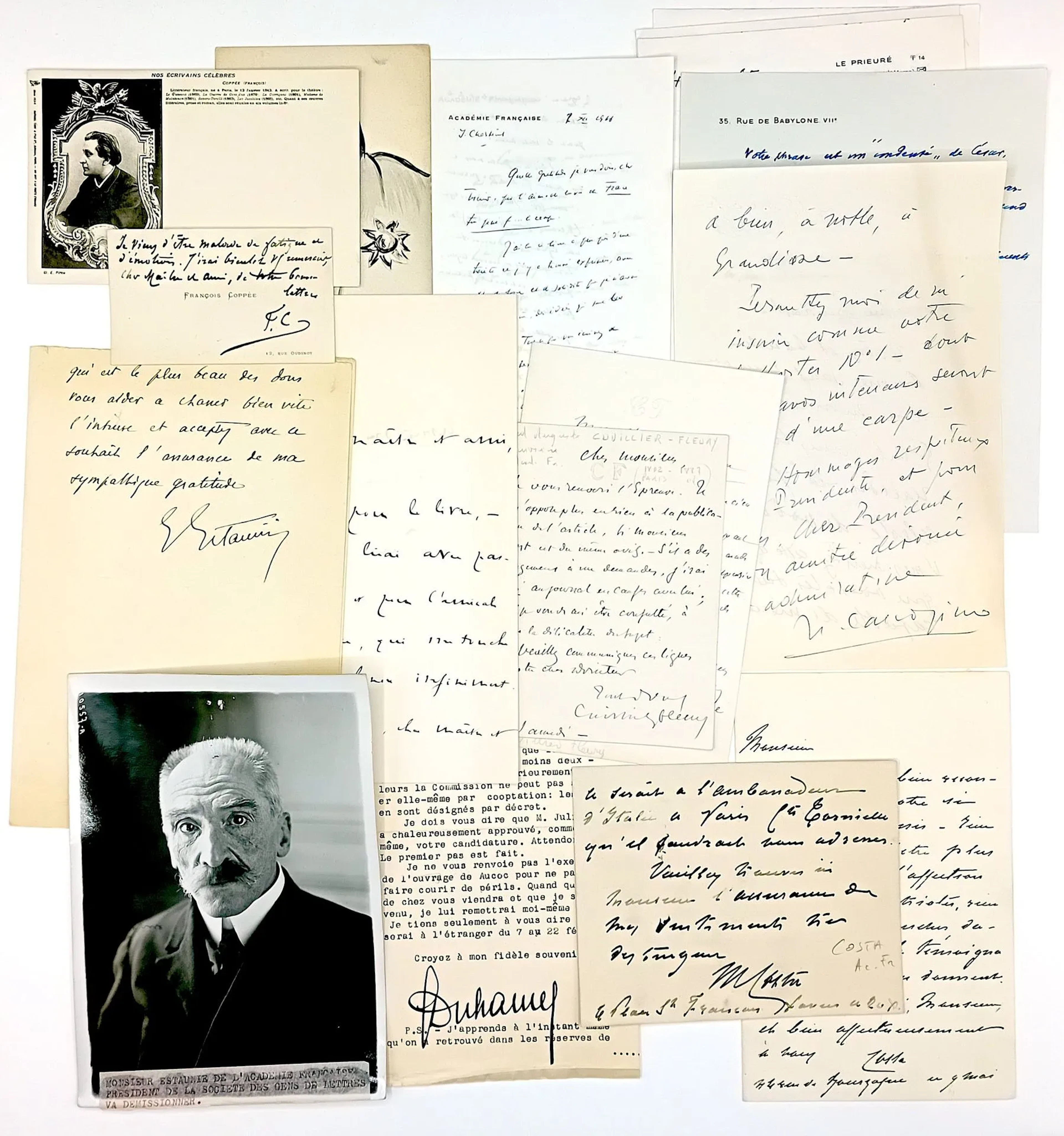 FRENCH ACADEMY (C–E). 22 Letters (L.A.S., LA.S., CVS), namel - Lot 625