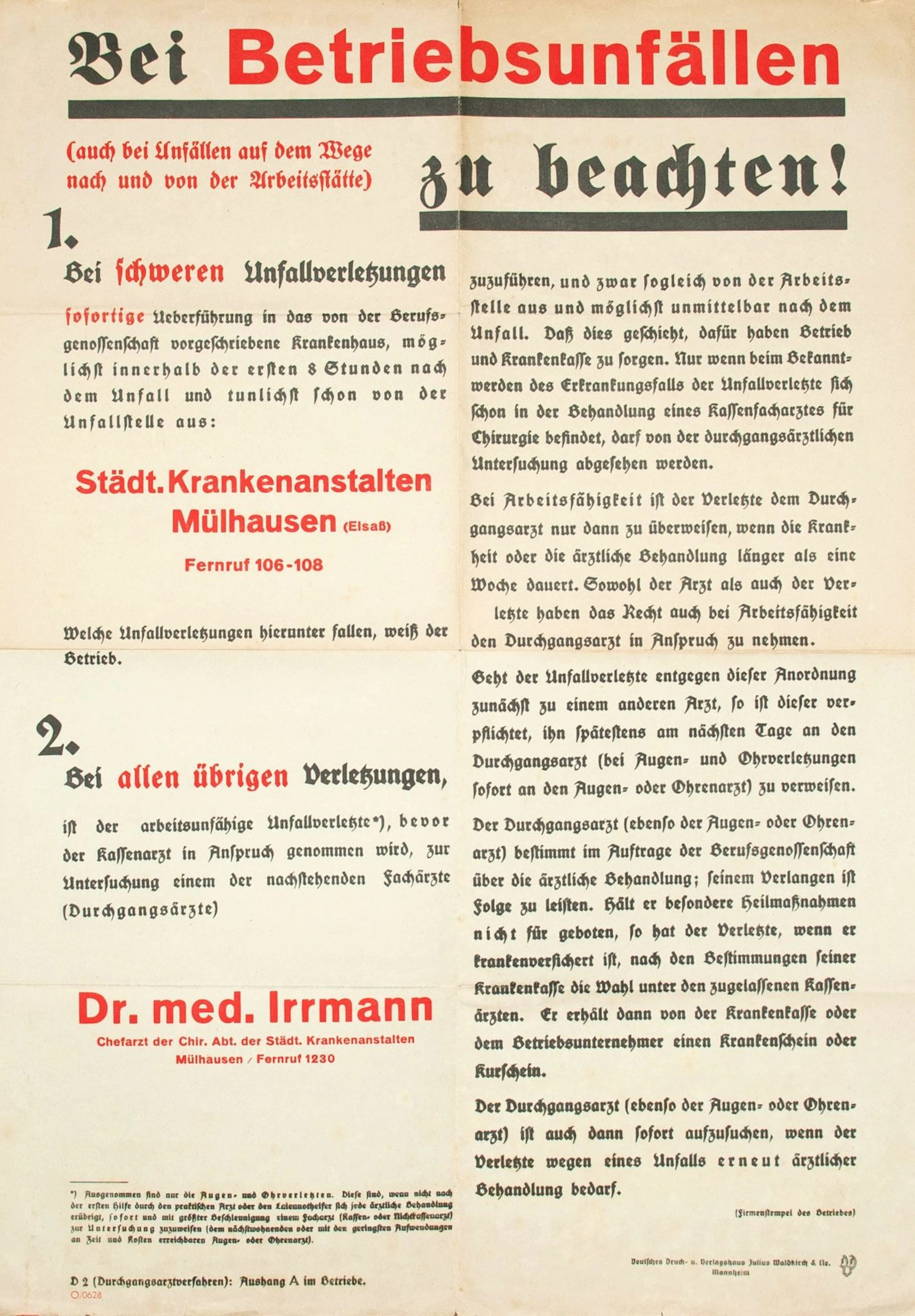 MULHOUSE (HAUT-RHIN). GERMAN OCCUPATION OF ALSACE: "Bei betr - Lot 639