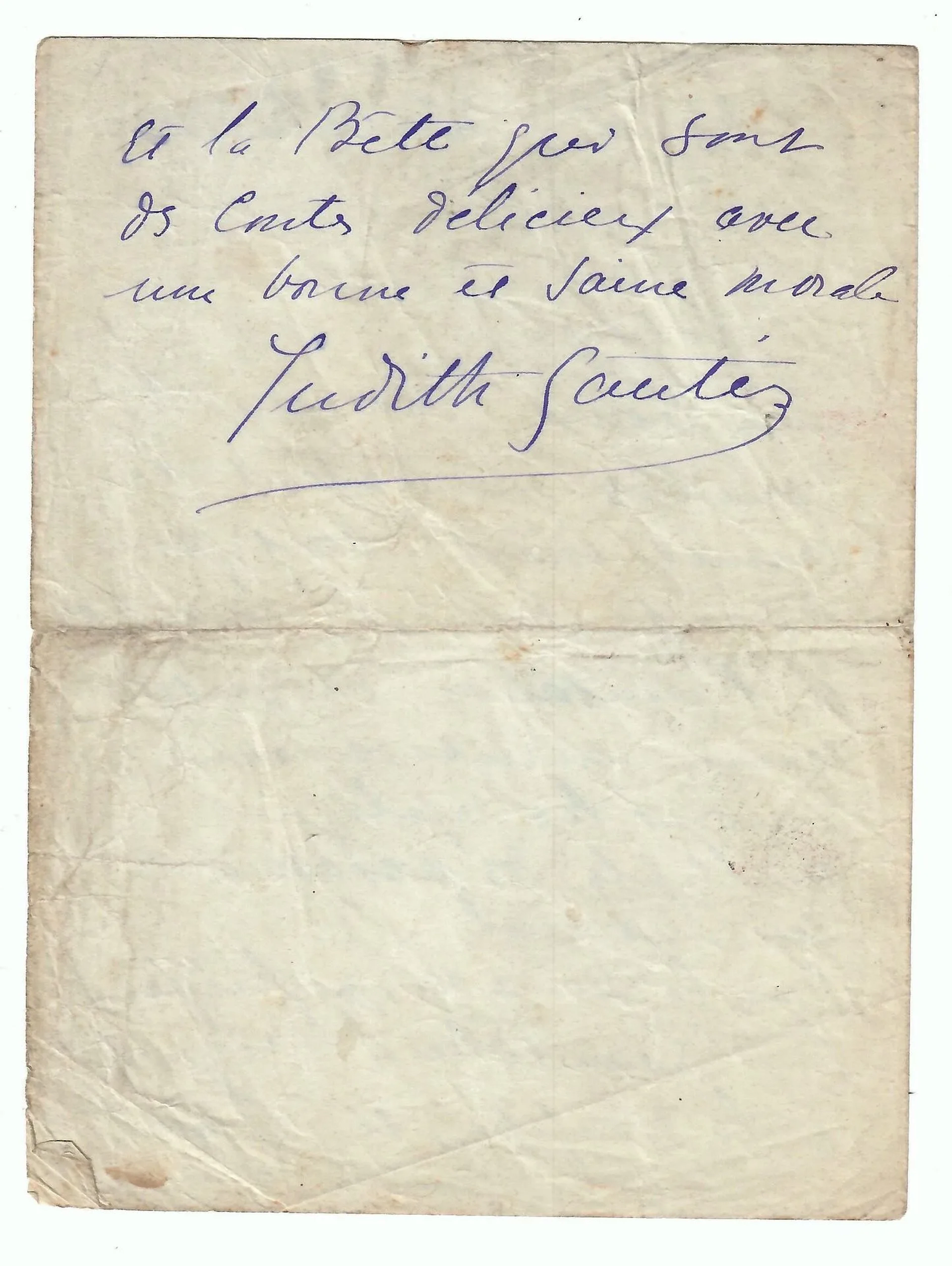 Judith GAUTIER, Daughter of Théophile GAUTIER (1845-1917) Wo - Lot 650