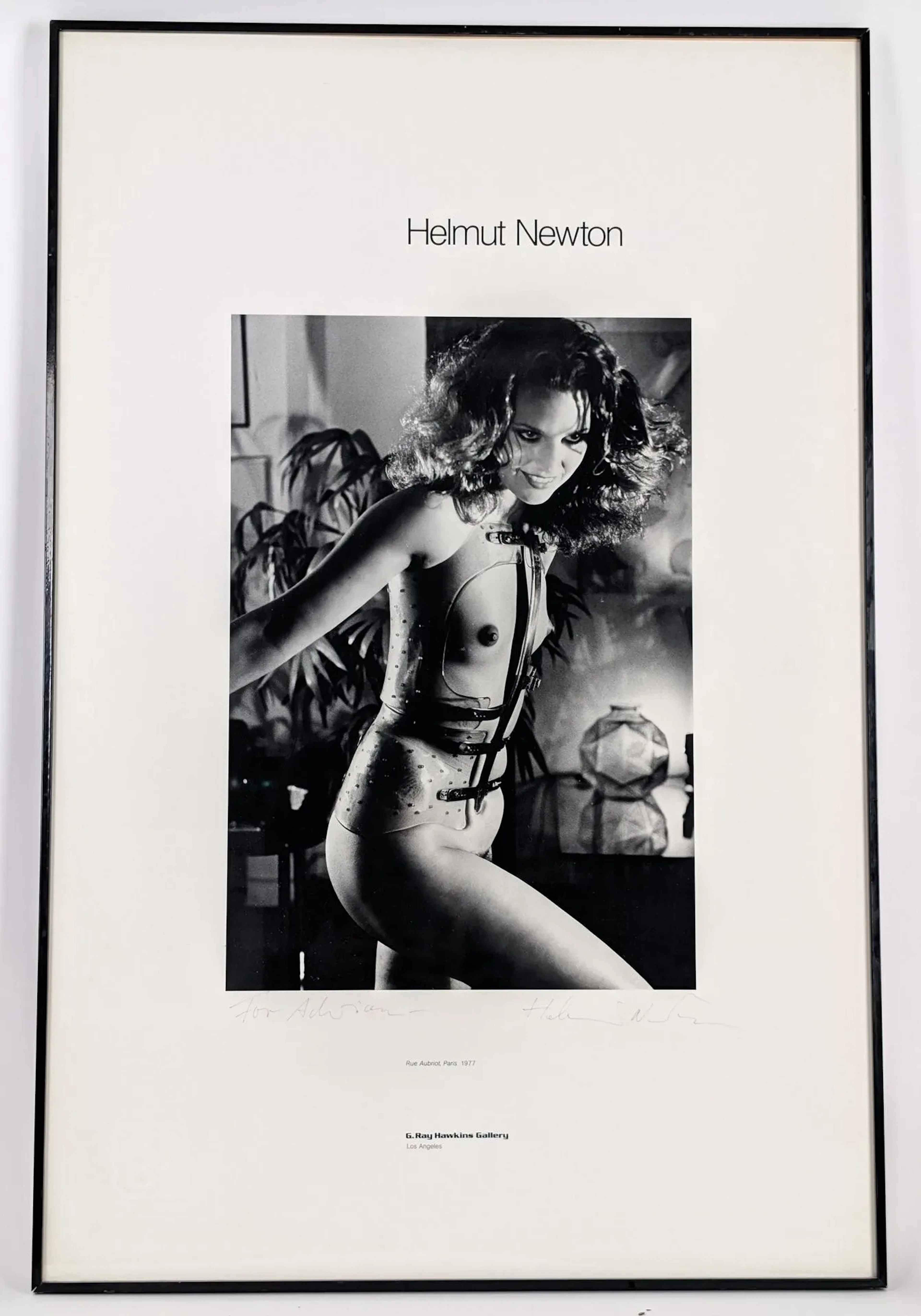 Large poster of a photograph by Helmut NEWTON "Rue Aubriot, - Lot 107