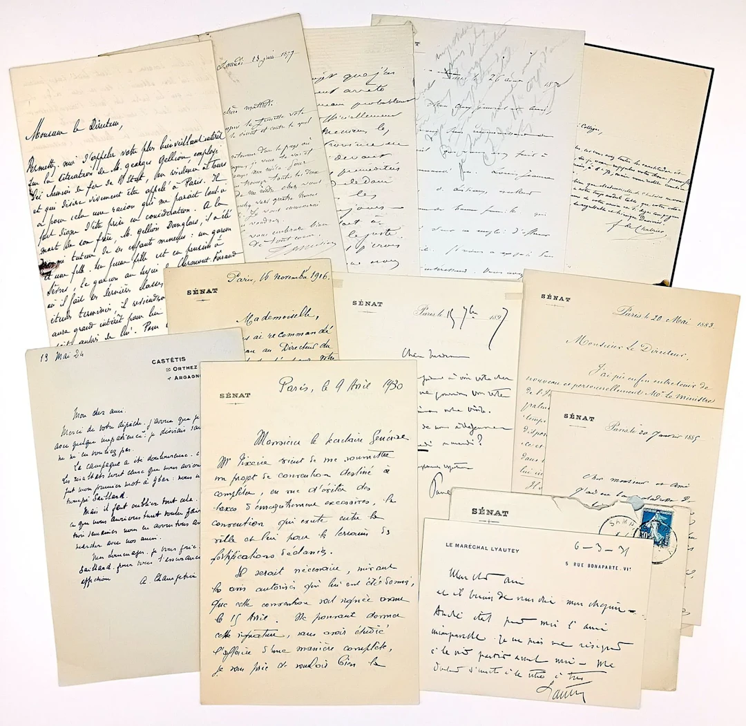 SENATE. Letters from 15 Senators: François de CHABRIER-PELOU - Lot 616