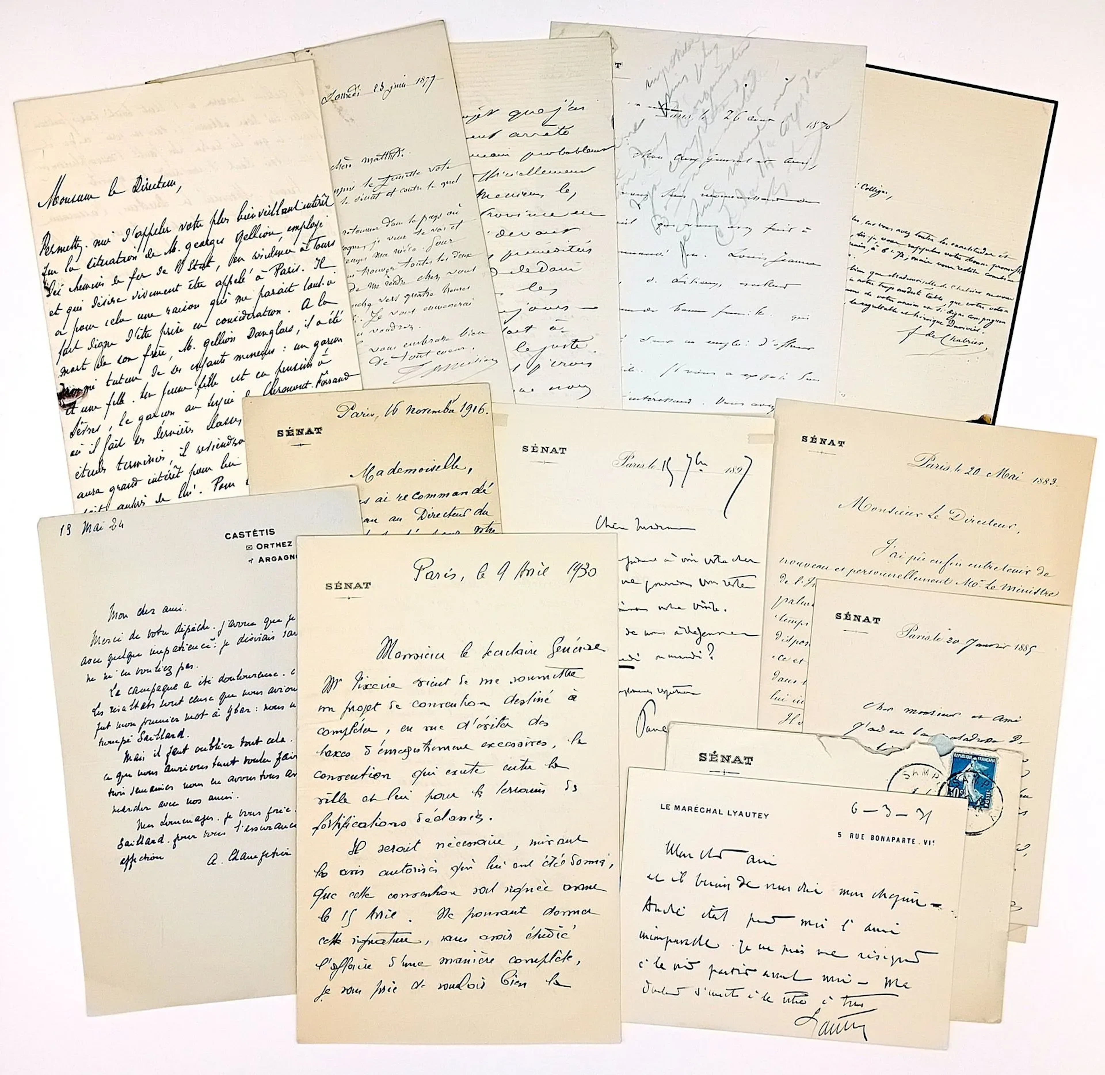 SENATE. Letters from 15 Senators: François de CHABRIER-PELOU - Lot 616