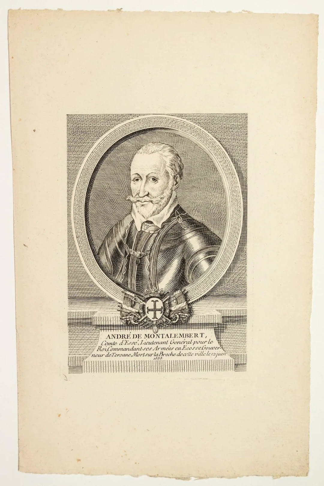 André de MONTALEMBERT, Count of Essé, Lieutenant General for - Lot 54
