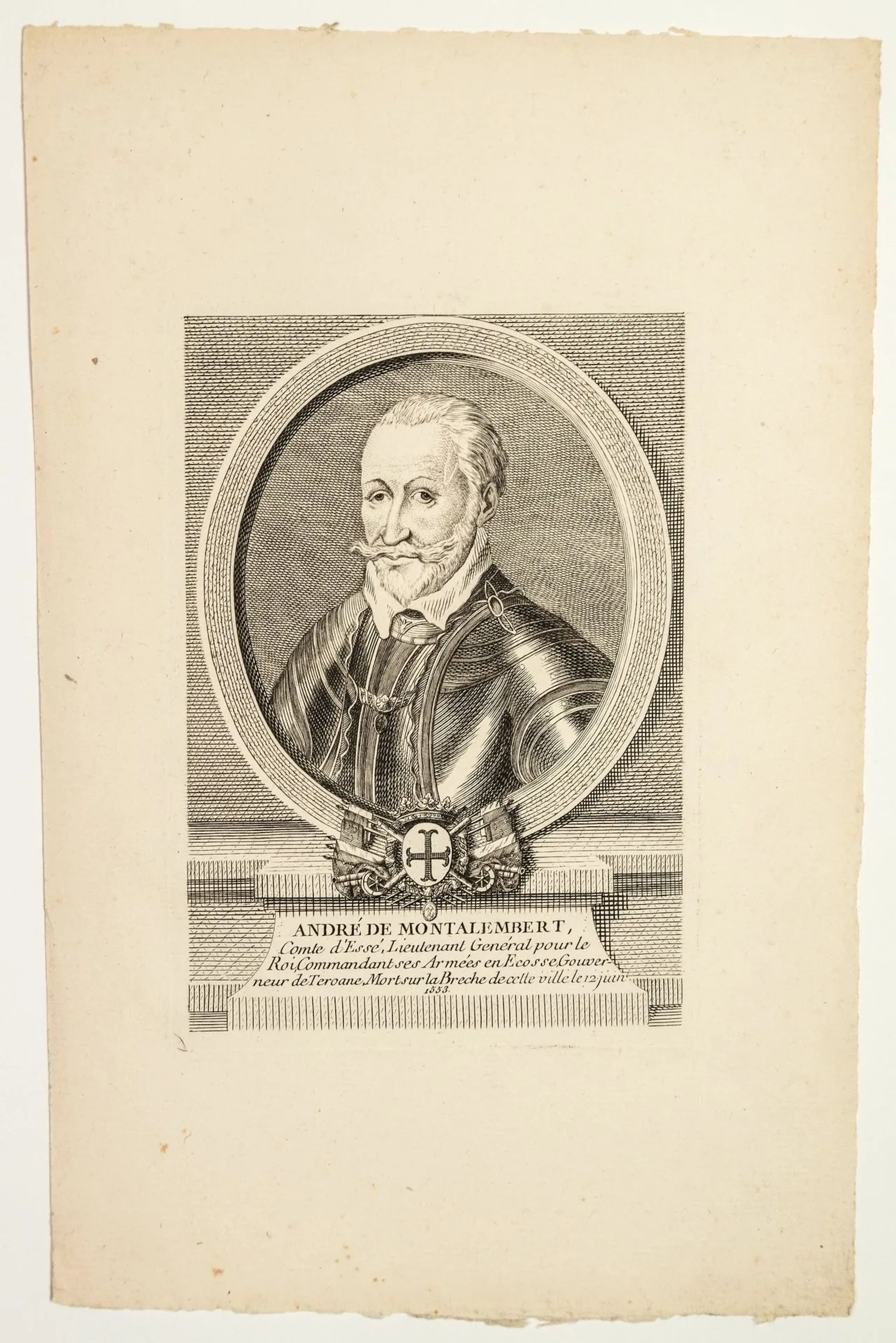 André de MONTALEMBERT, Count of Essé, Lieutenant General for - Lot 54