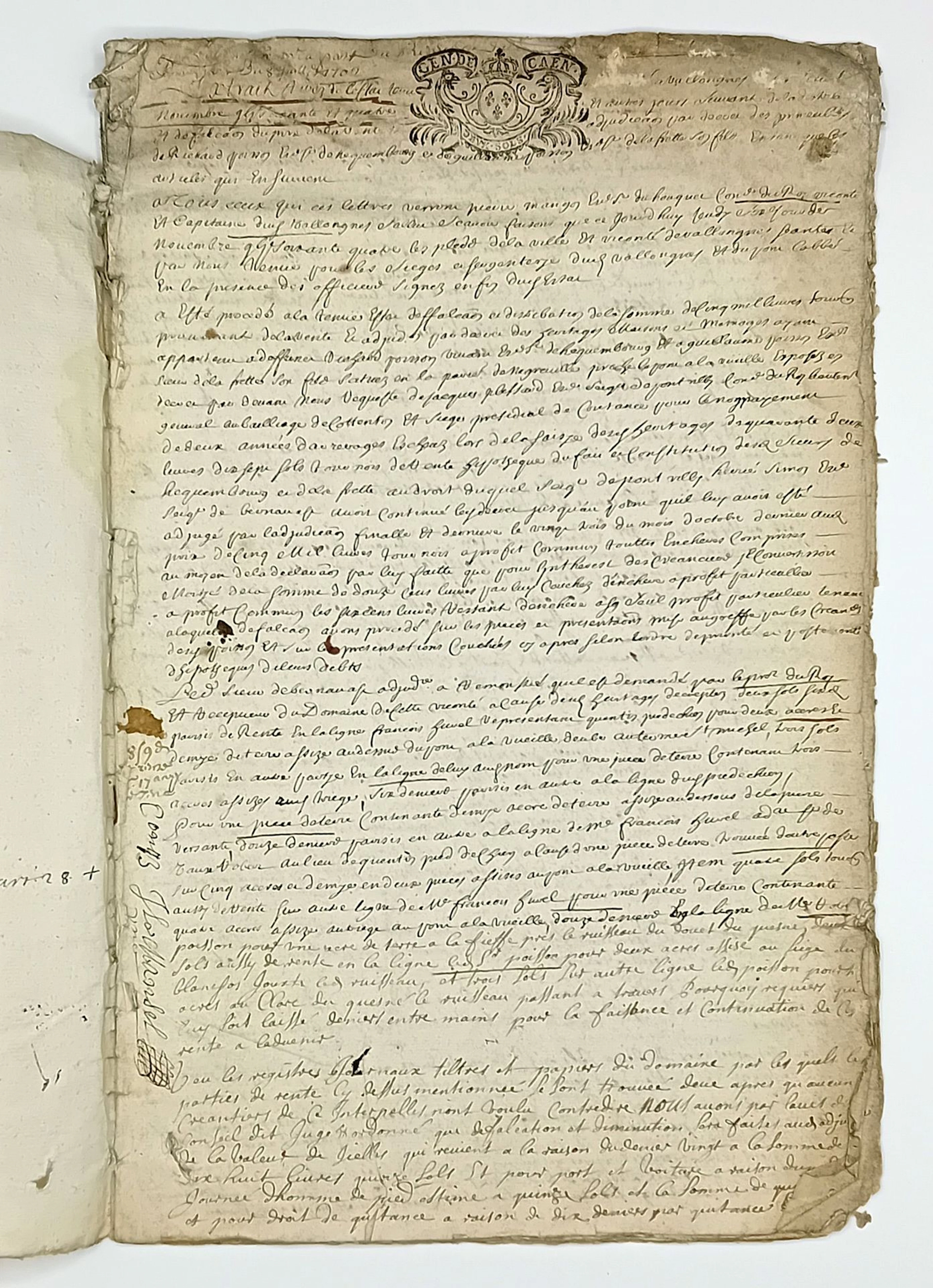 MANCHE. NEGREVILLE. Manuscript of 15 folio pages. Copies of - Lot 42
