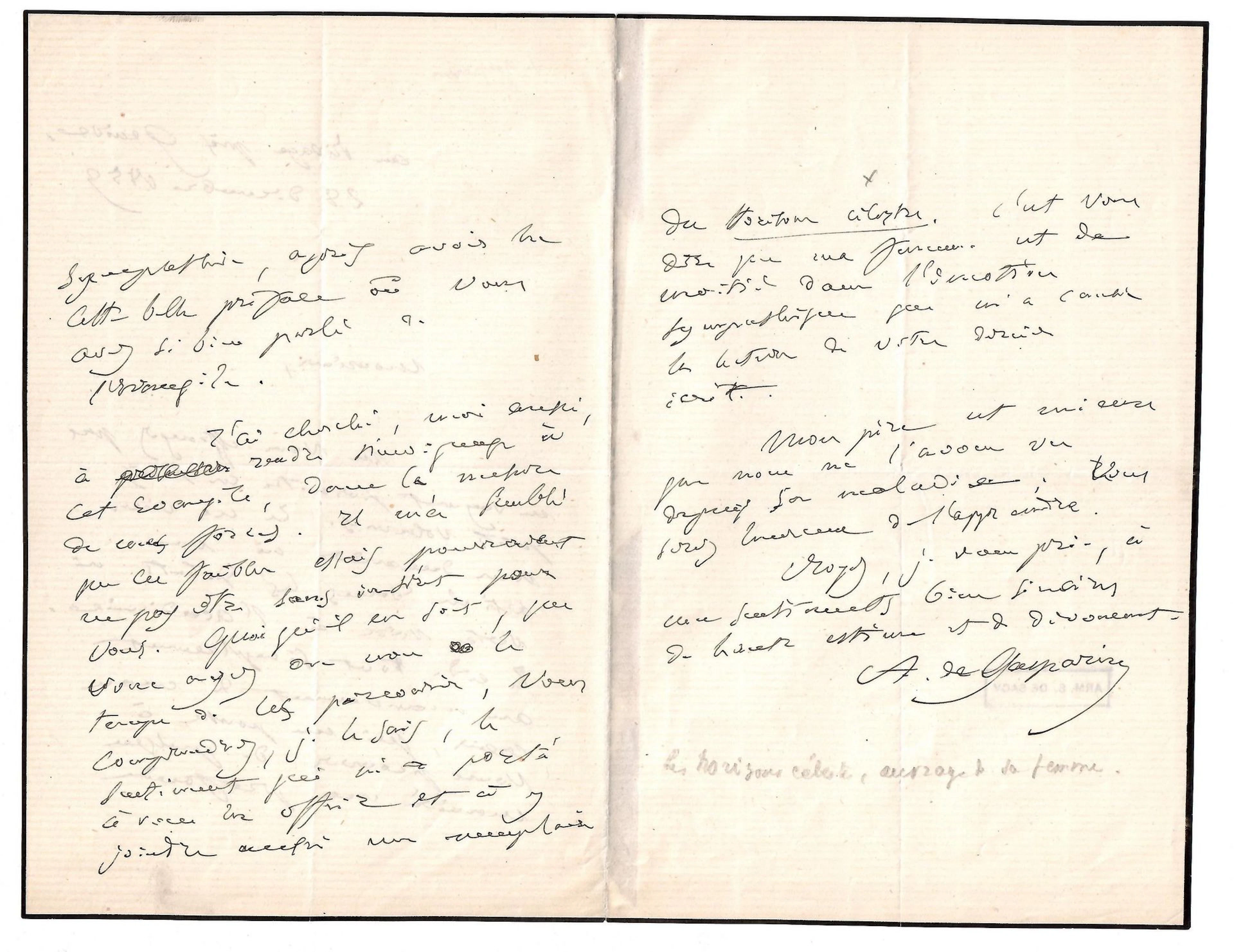 GASPARIN (Agénor, Étienne, Count of) Politician, writer, Dep - Lot 571
