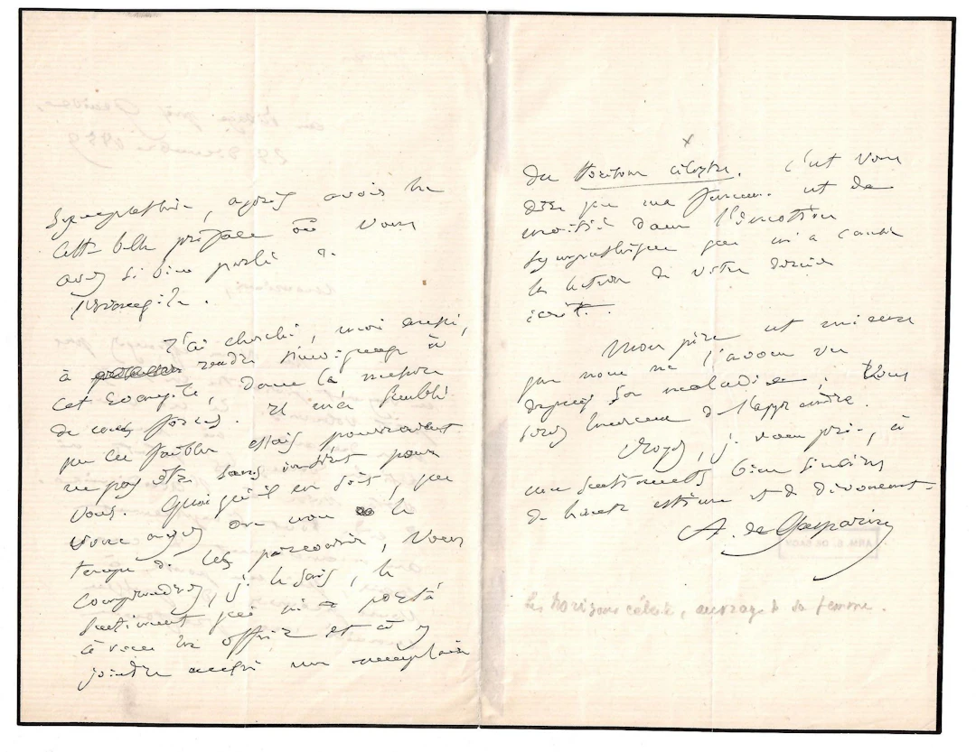 GASPARIN (Agénor, Étienne, Count of) Politician, writer, Dep - Lot 571