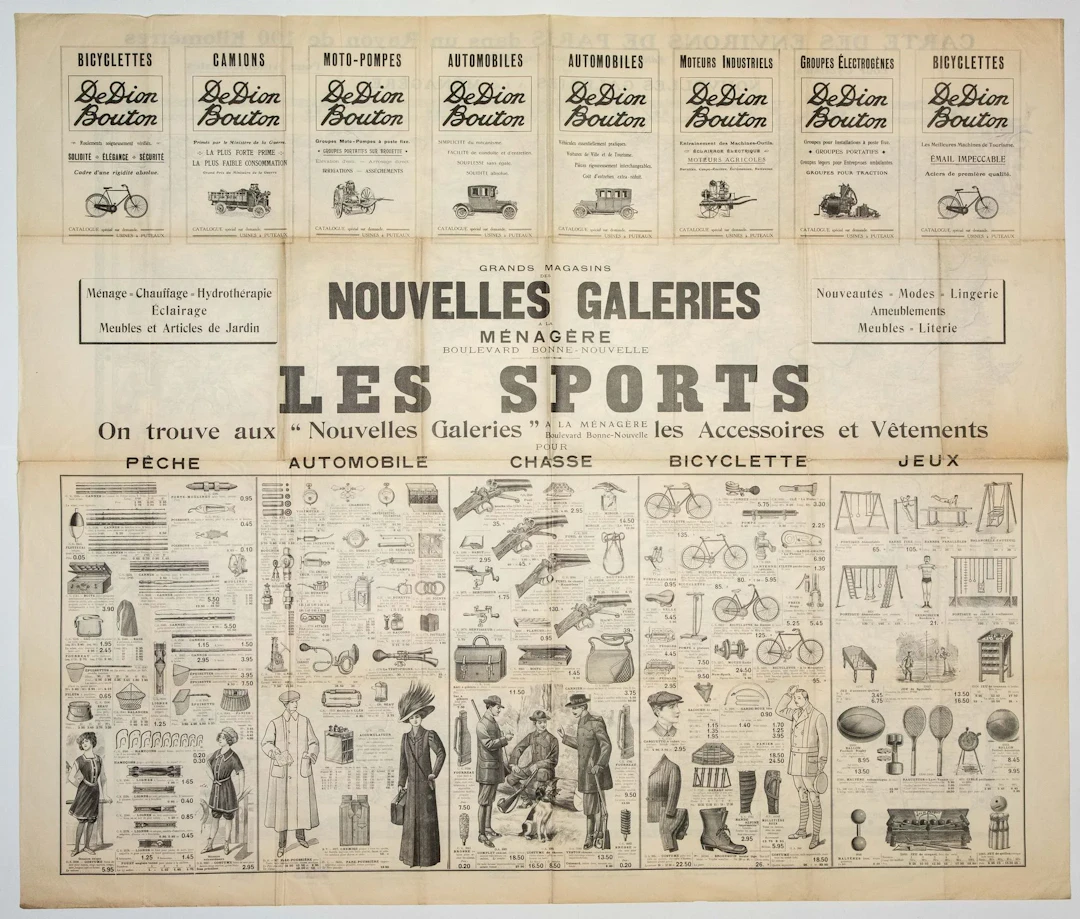 DE DION-BOUTON. Advertisement for the DE DION-BOUTON automob - Lot 642