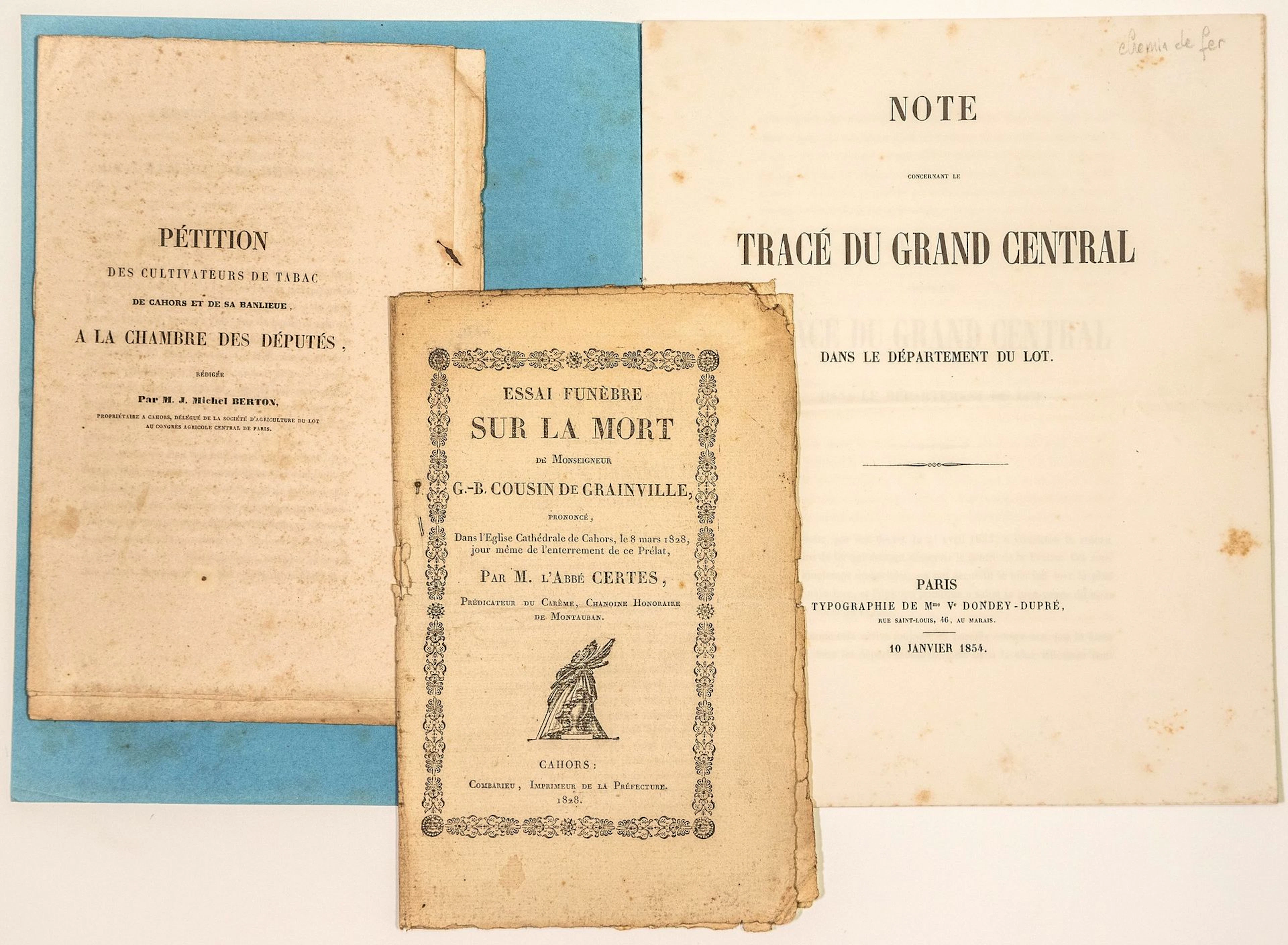 LOT. 3 Printed documents 1828, 1844 and 1854: Guillaume-Balt - Lot 484