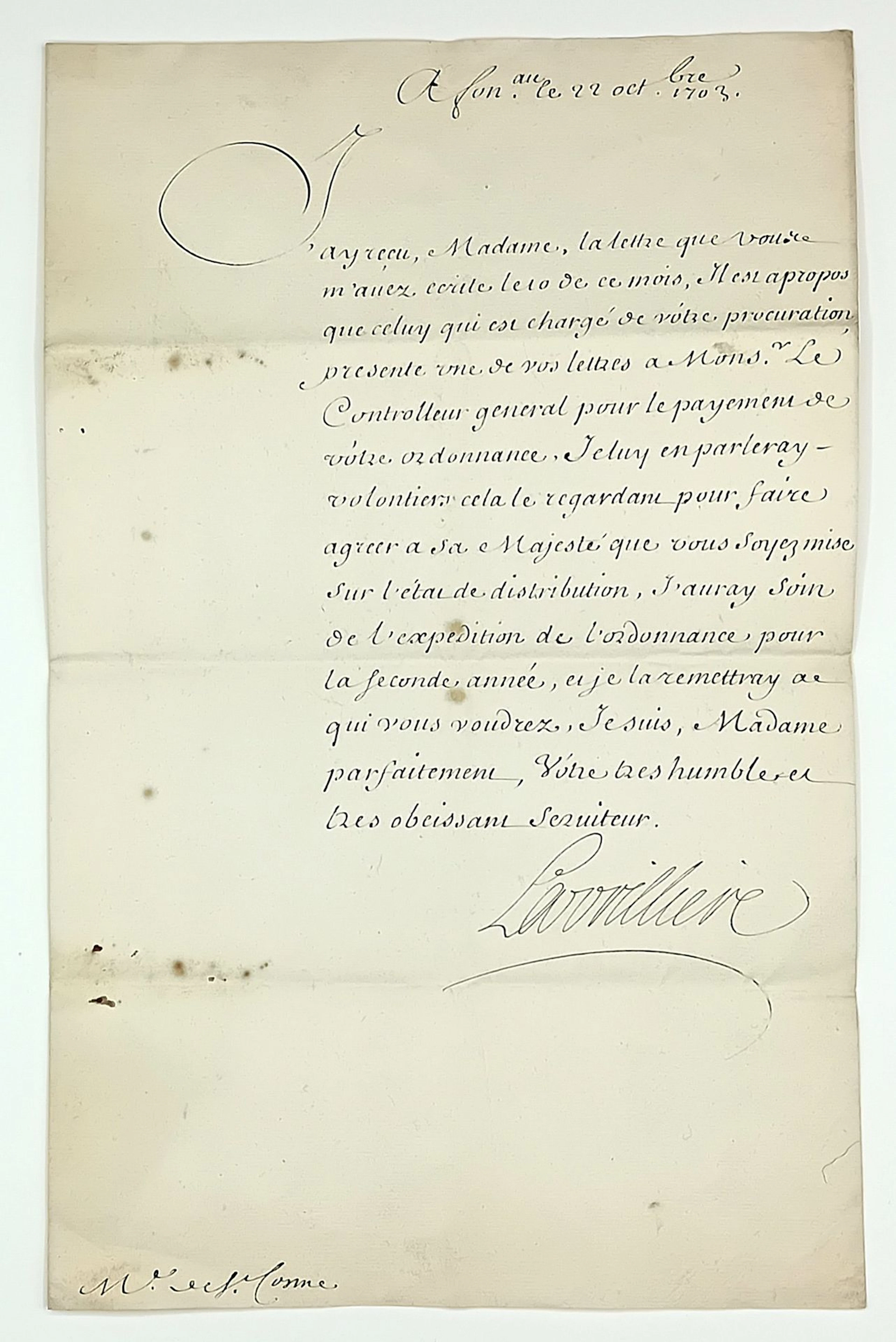 Louis II Phélypeaux de LA VRILLIÈRE (1672-1725, Secrétaire d - Lot 43