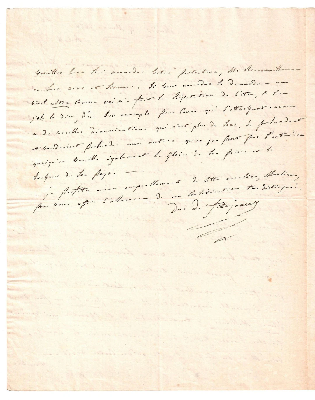Édouard, Duke of FITZ-JAMES (Versailles (78) 1776–1838), Pee - Lot 485