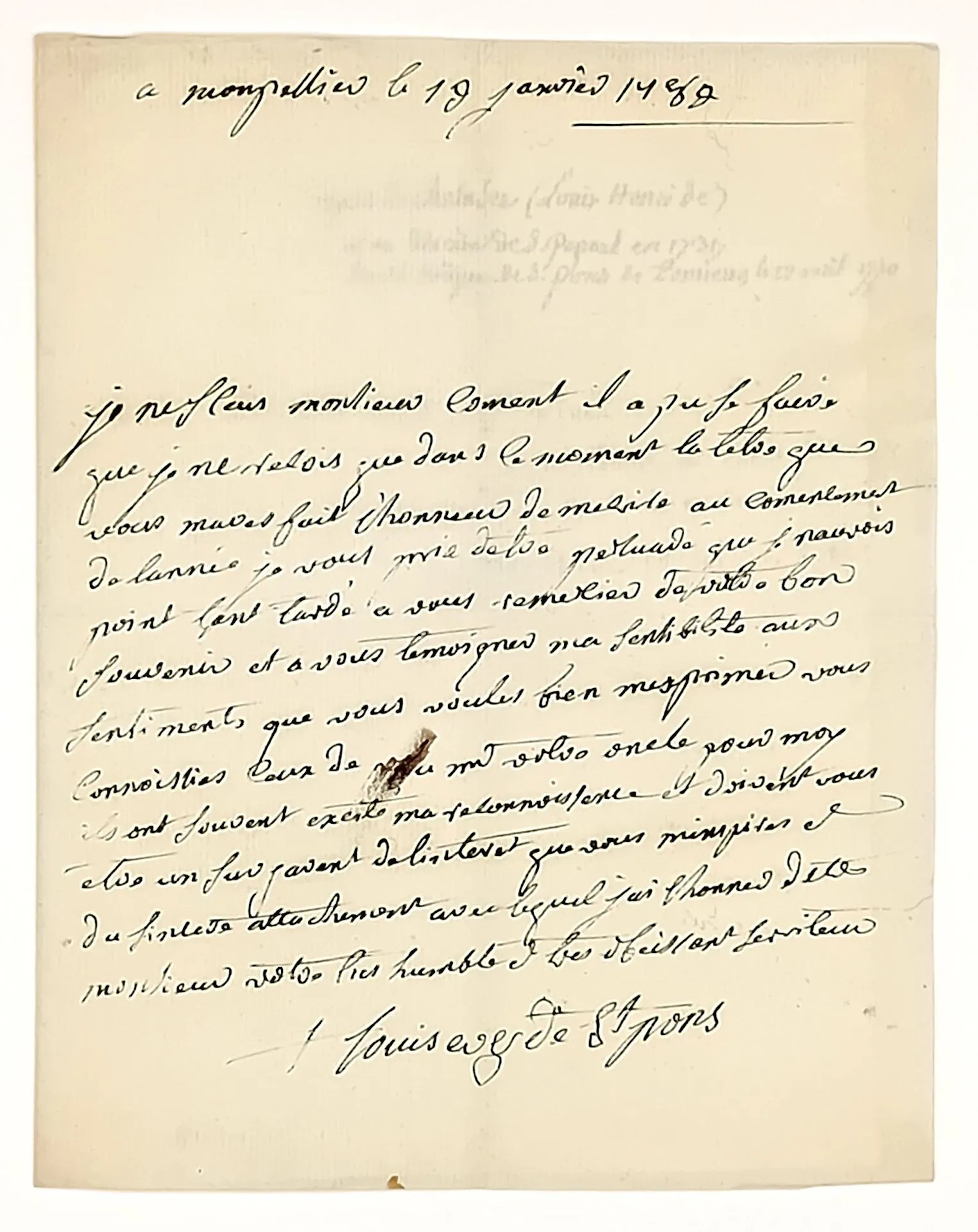 HÉRAULT. Louis Henri de BRUYÈRES DE CHALABRE (1770–1795), Bi - Lot 135