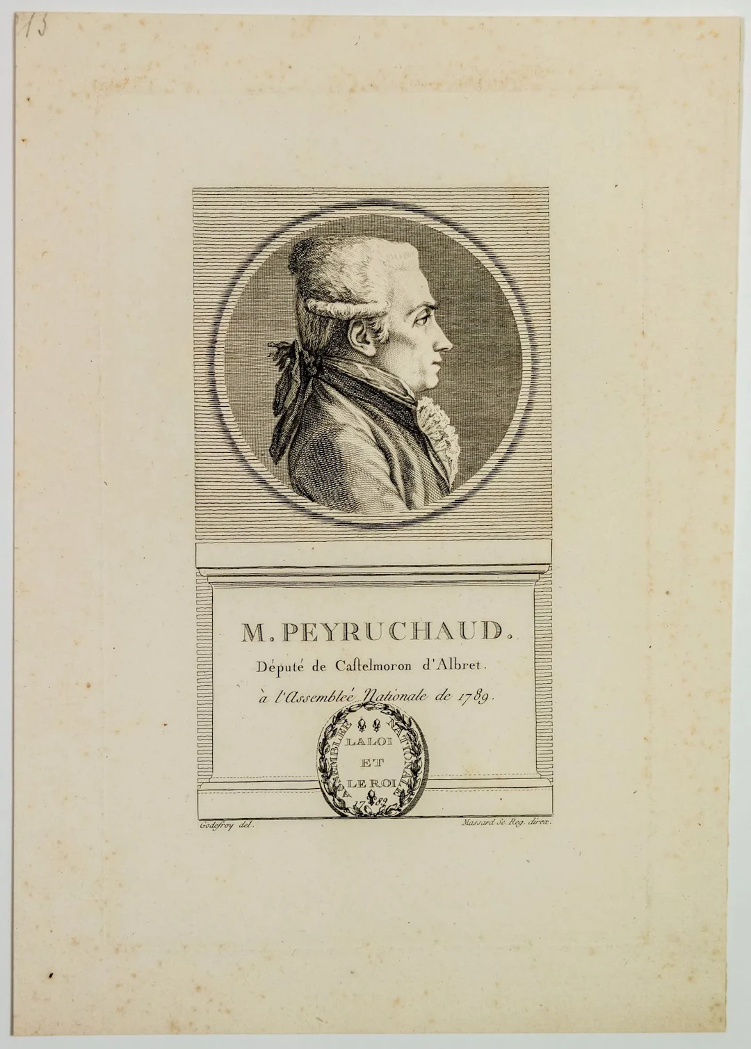 GIRONDE. Gabriel PEYRUCHAUD, Deputy of CASTELMORON D'ALBRET - Lot 173