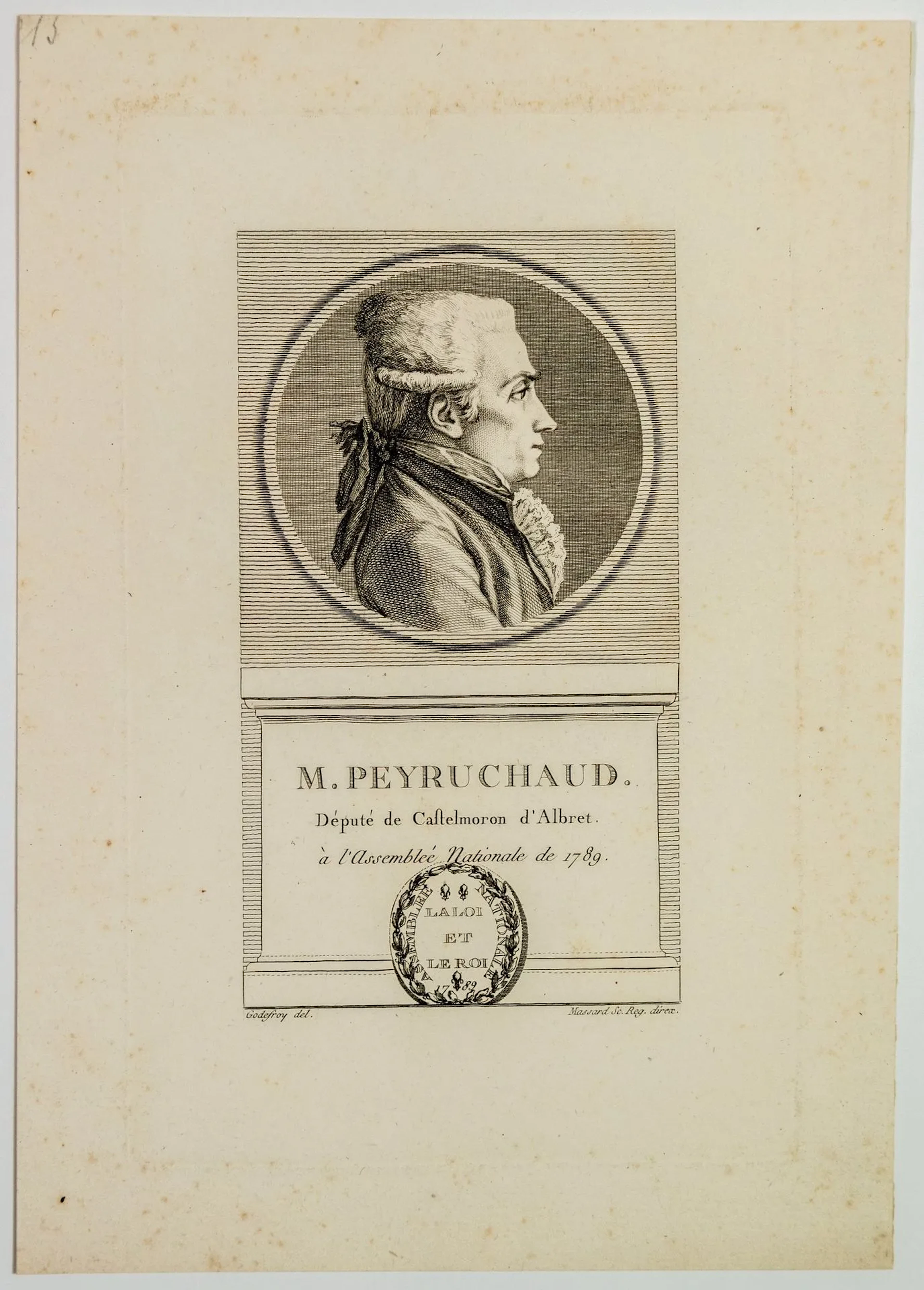 GIRONDE. Gabriel PEYRUCHAUD, Deputy of CASTELMORON D'ALBRET - Lot 173