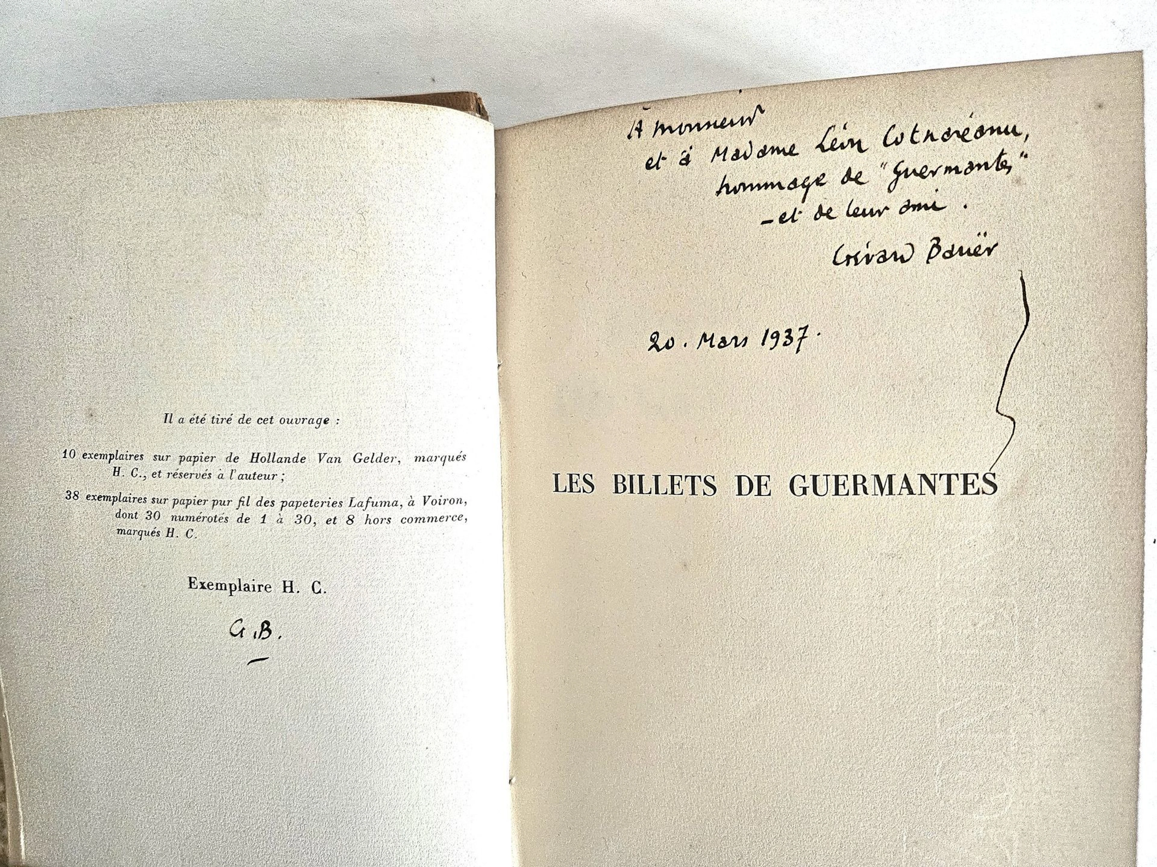 (Envoi et tirage de tête) Gérard BAÜER / "Les Billets de Gue - Lot 344