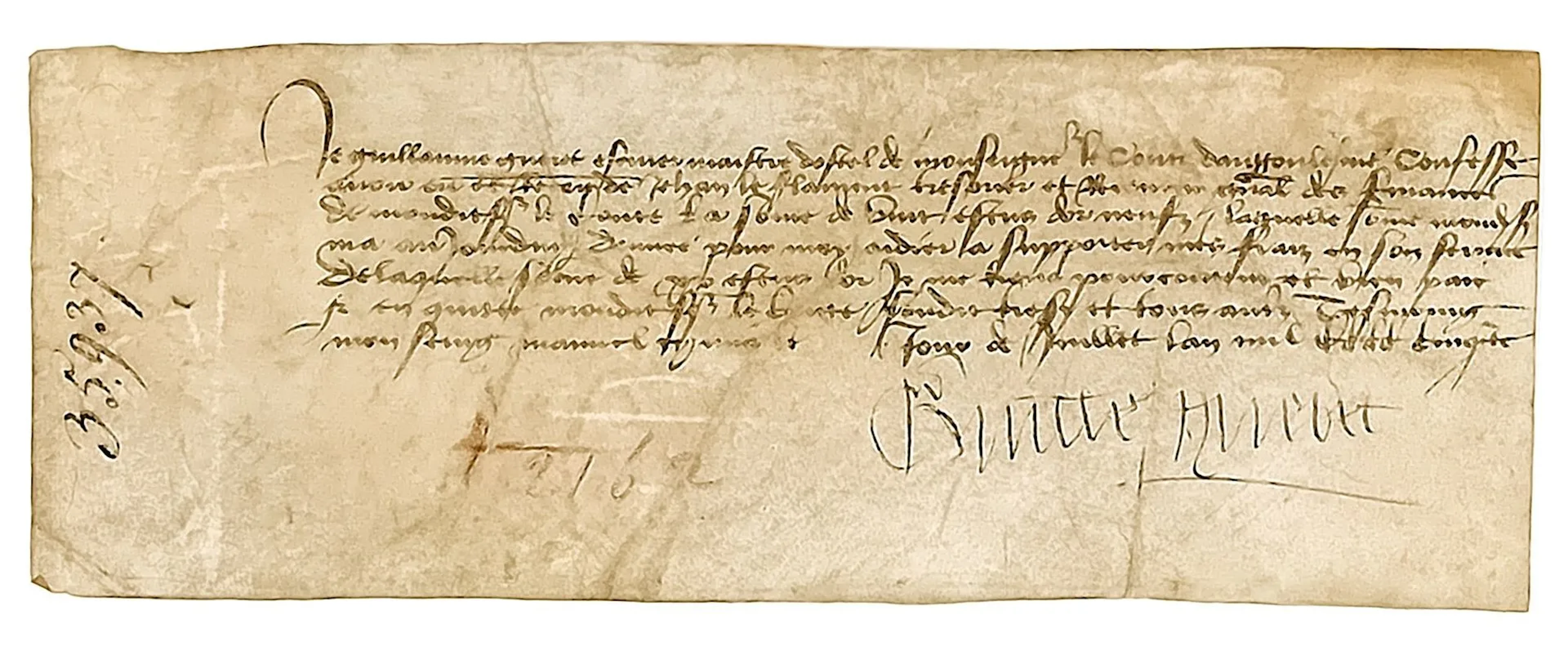 House of Jean d’ORLÉANS, Count of Angoulême. Document signed - Lot 3