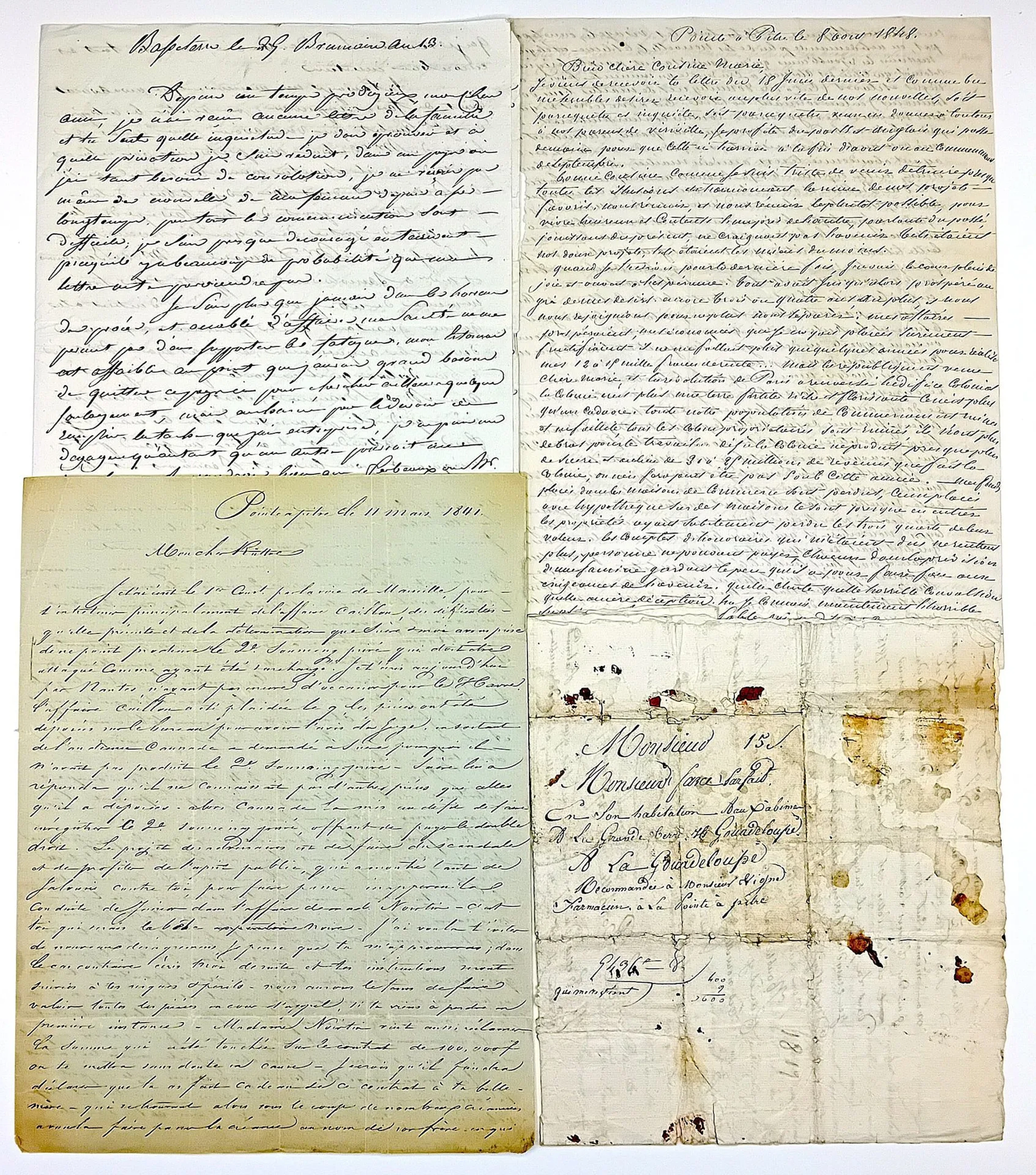 GUADELOUPE 1804–1848. 5 Letters: Letter from BASSE-TERRE (Gu - Lot 555