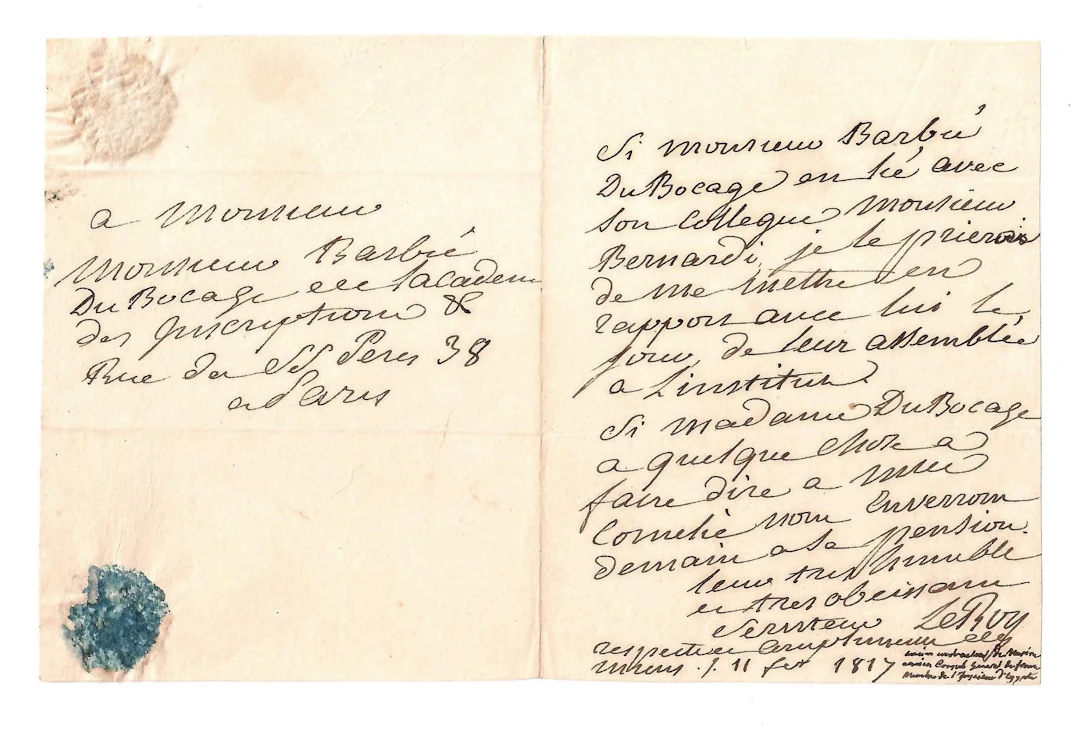 Jean Jacques Sébastien LE ROY, engineer and shipbuilder. App - Lot 420