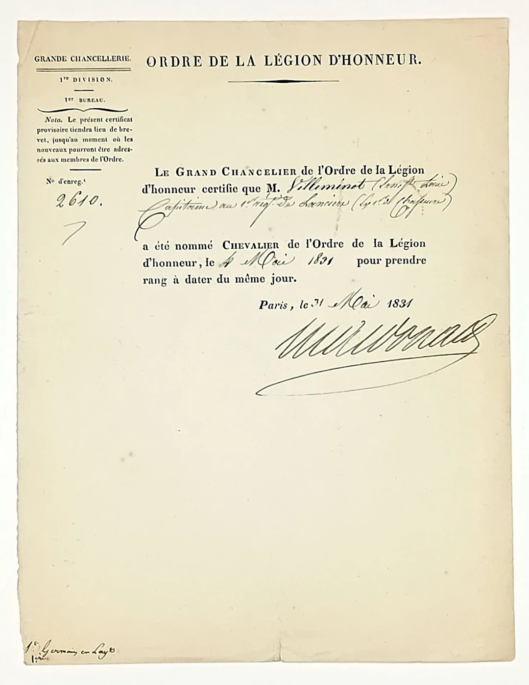 Maréchal MACDONALD (Étienne-Jacques-Joseph, duc de Tarente) - Lot 498