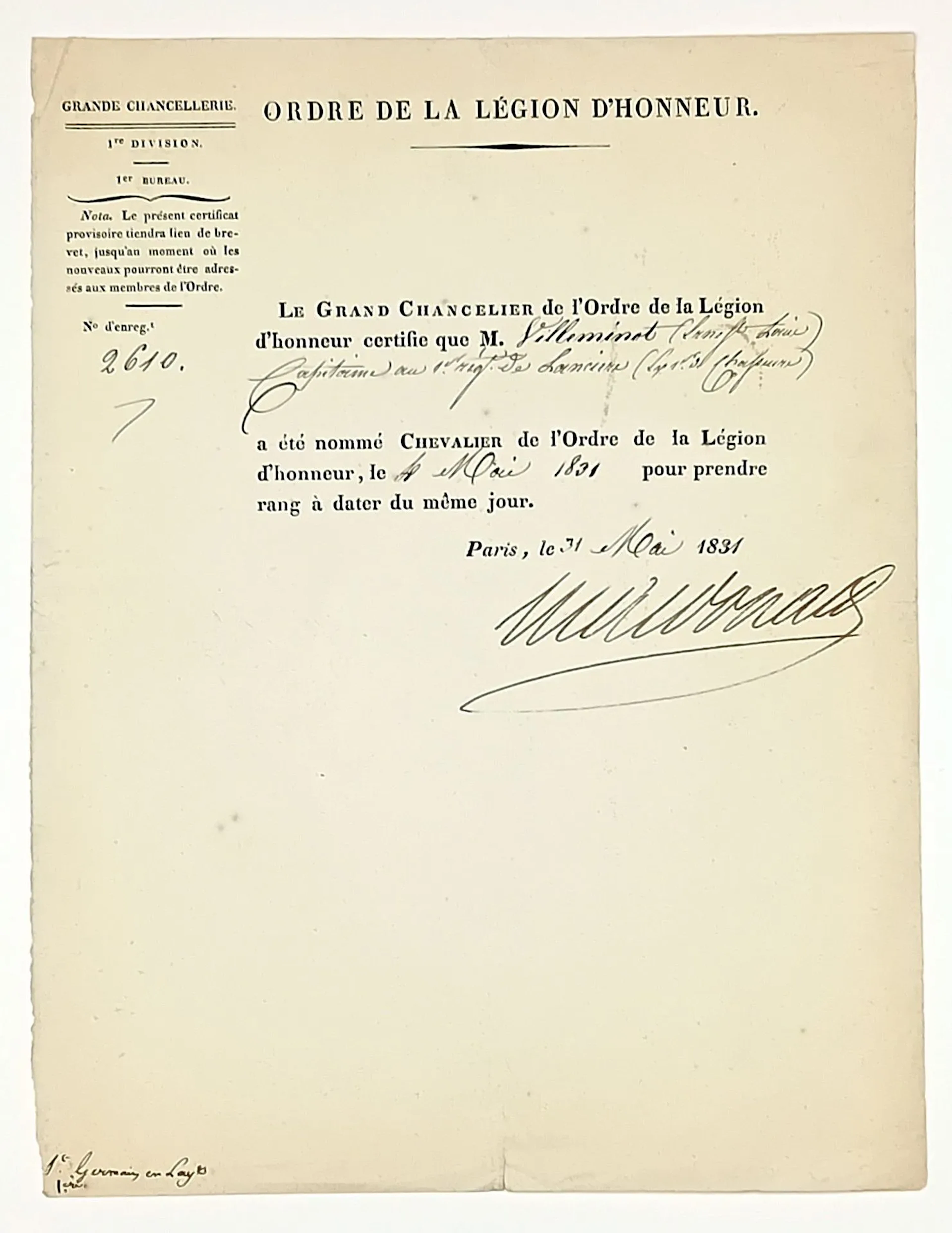 Maréchal MACDONALD (Étienne-Jacques-Joseph, duc de Tarente) - Lot 498
