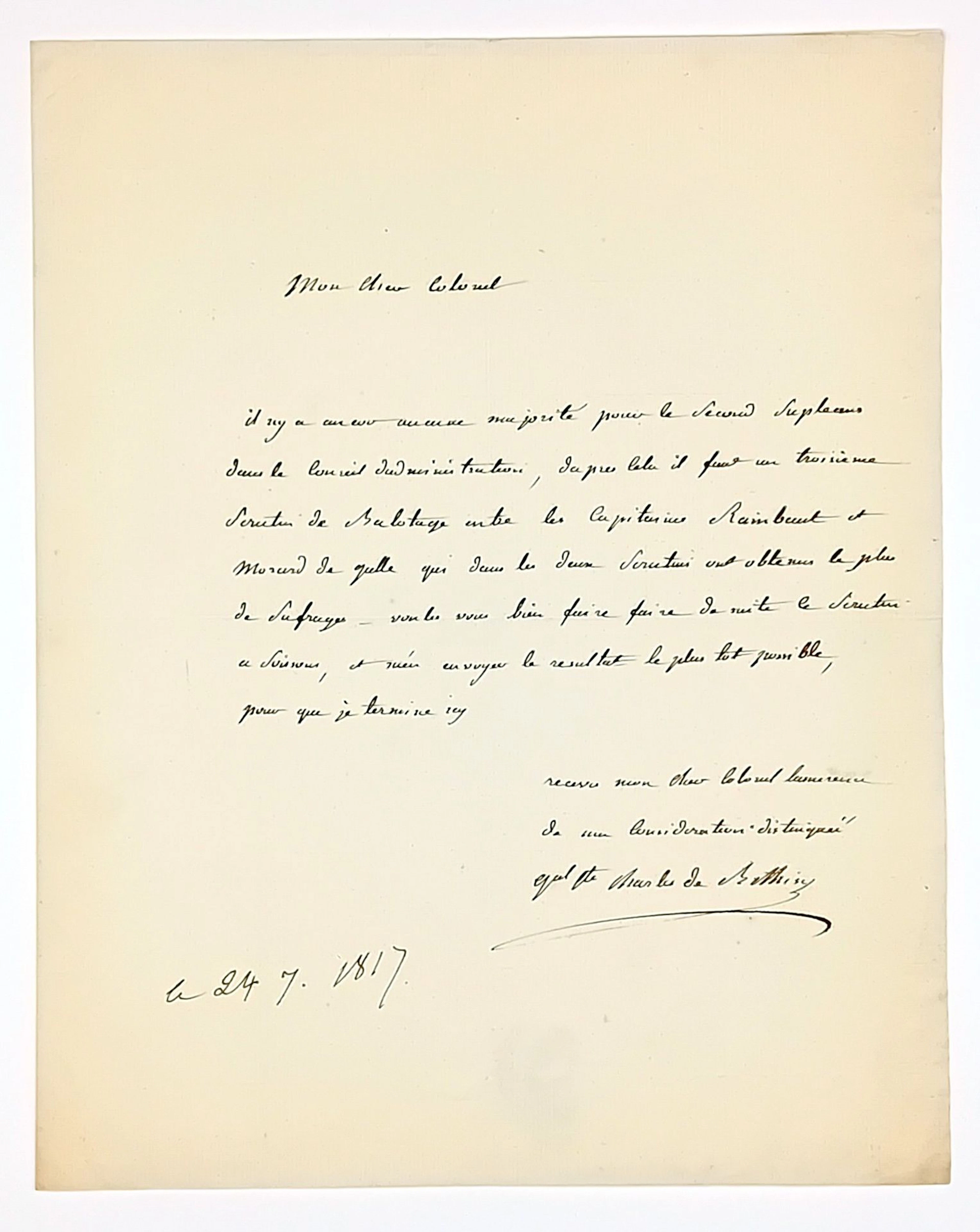 Charles de BÉTHISY, Marquis de Béthisy de Mézières (Paris 17 - Lot 422