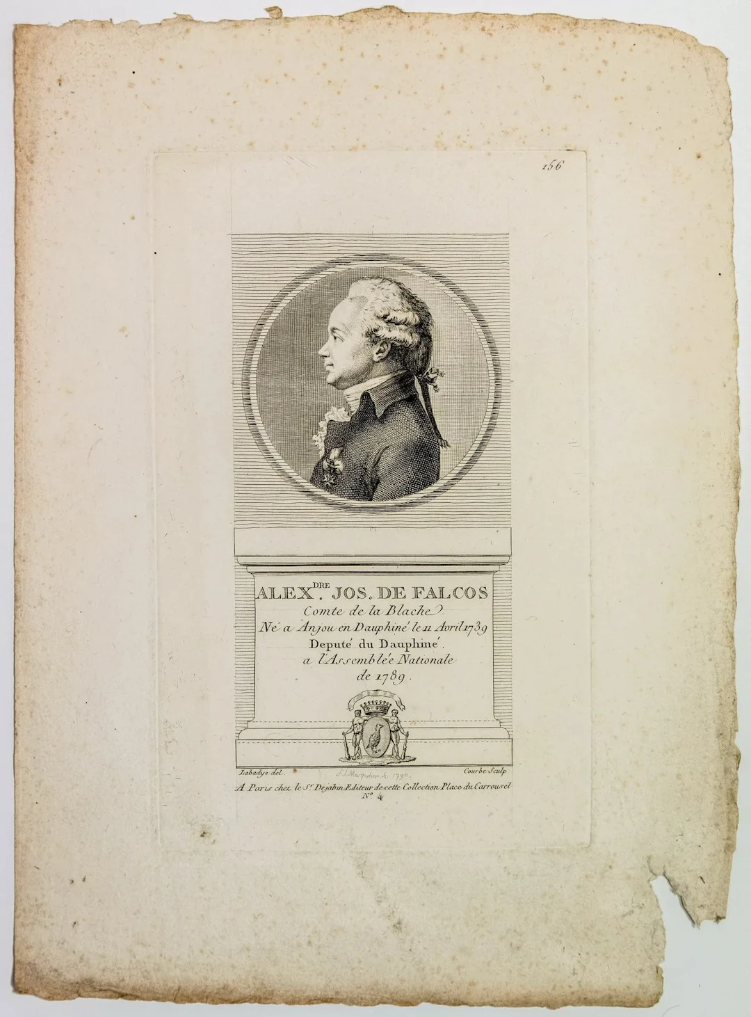 Alexandre Joseph de FALCOZ, Count of La Blache, Deputy for t - Lot 154