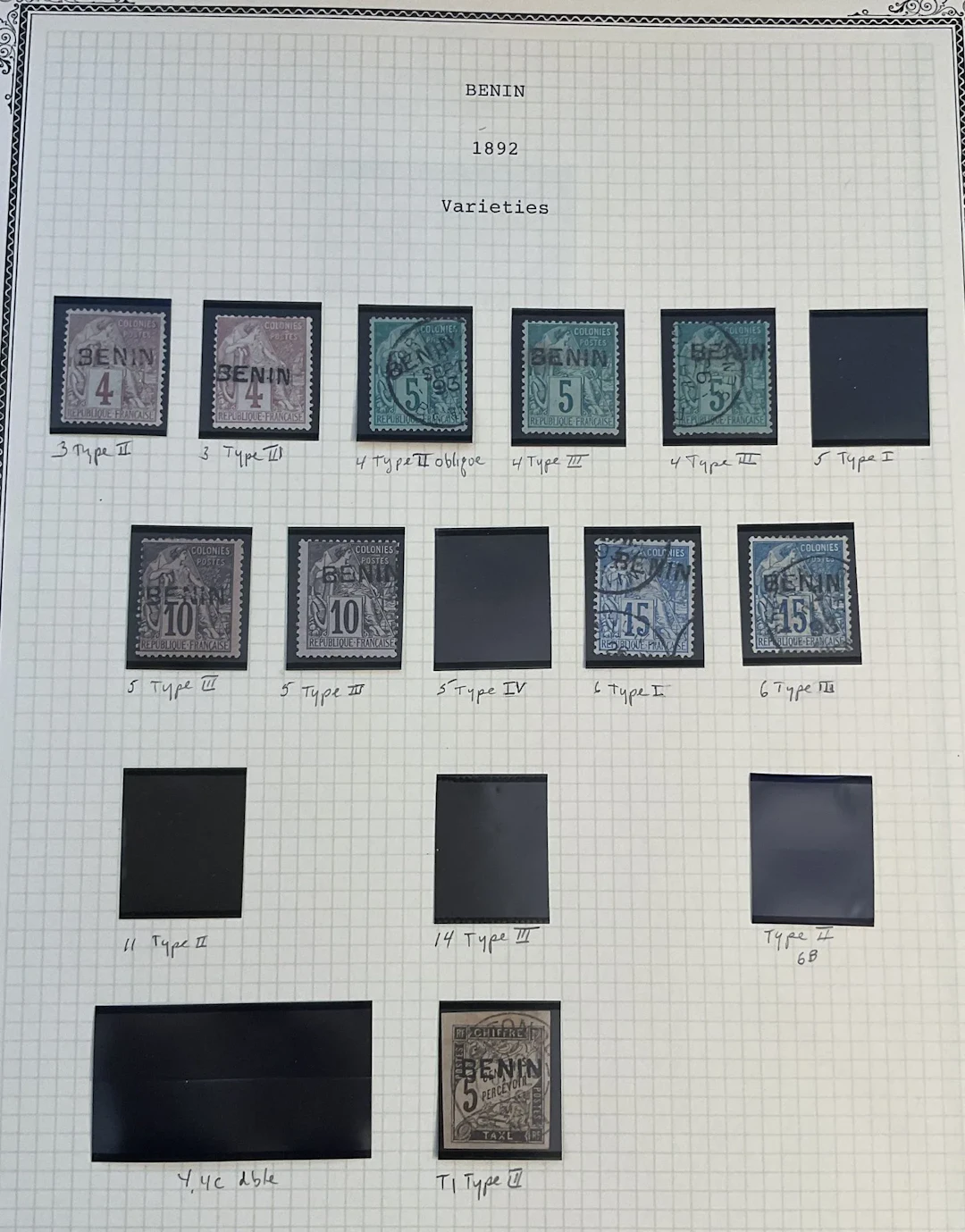 French Colonies - Benin: Set of Benin stamps, including comp - Lot 8