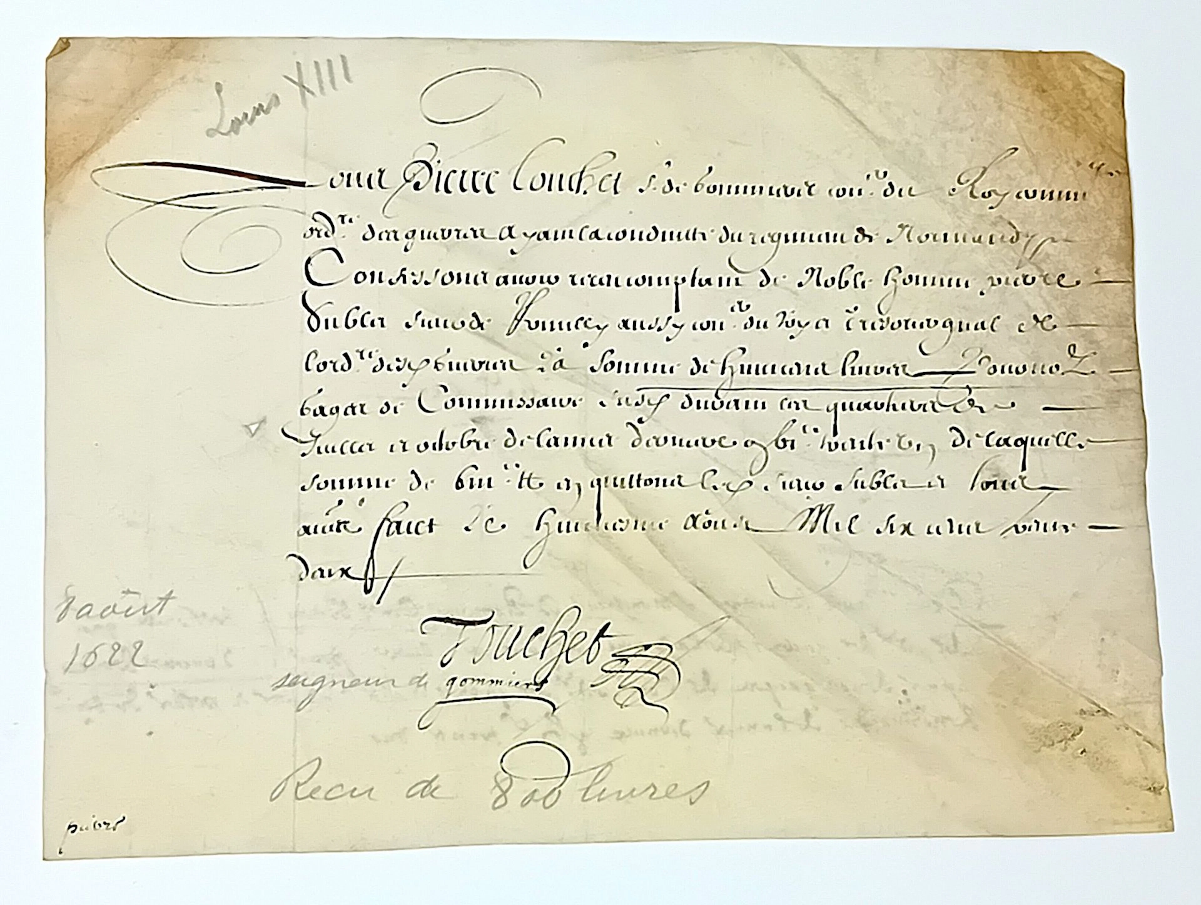 Pierre TOUCHET, Lord of GOMMIERS (EURE-ET-LOIR), Advisor to - Lot 12