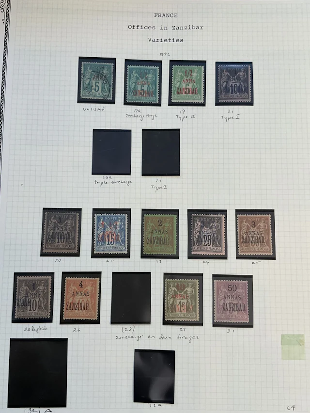 French Colonies - Zanzibar: Collection of Zanzibar stamps fe - Lot 42