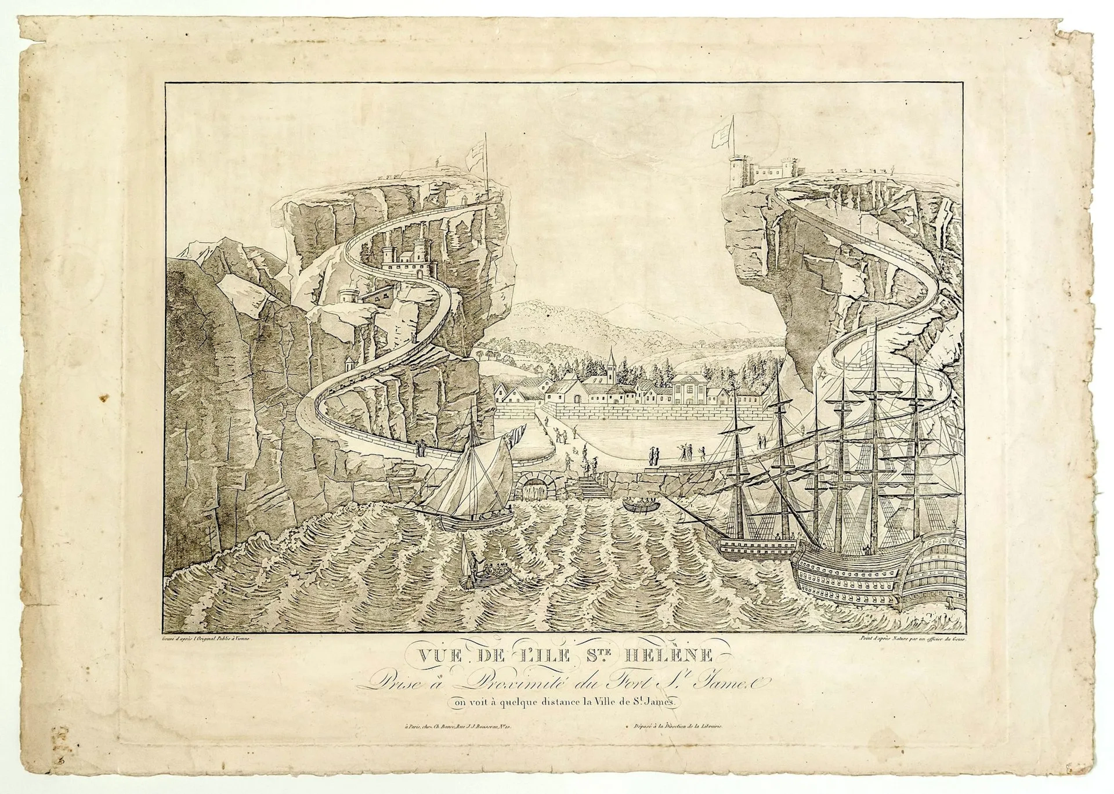 "View of SAINTE-HÉLÈNE ISLAND, taken in the vicinity of Fort - Lot 352