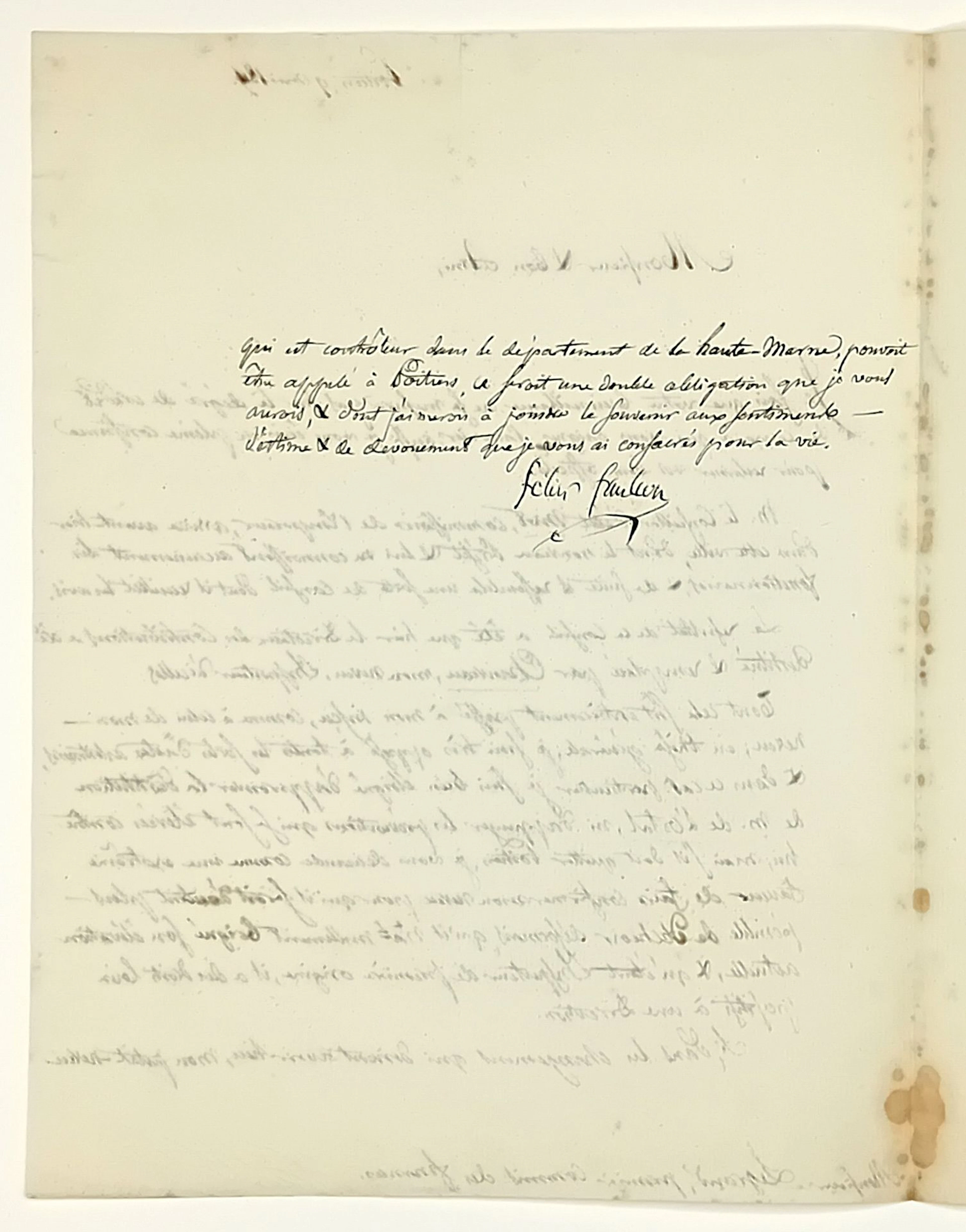 FAULCON (Marie-Félix, Chevalier de la Parisière) Poitiers 17 - Lot 408