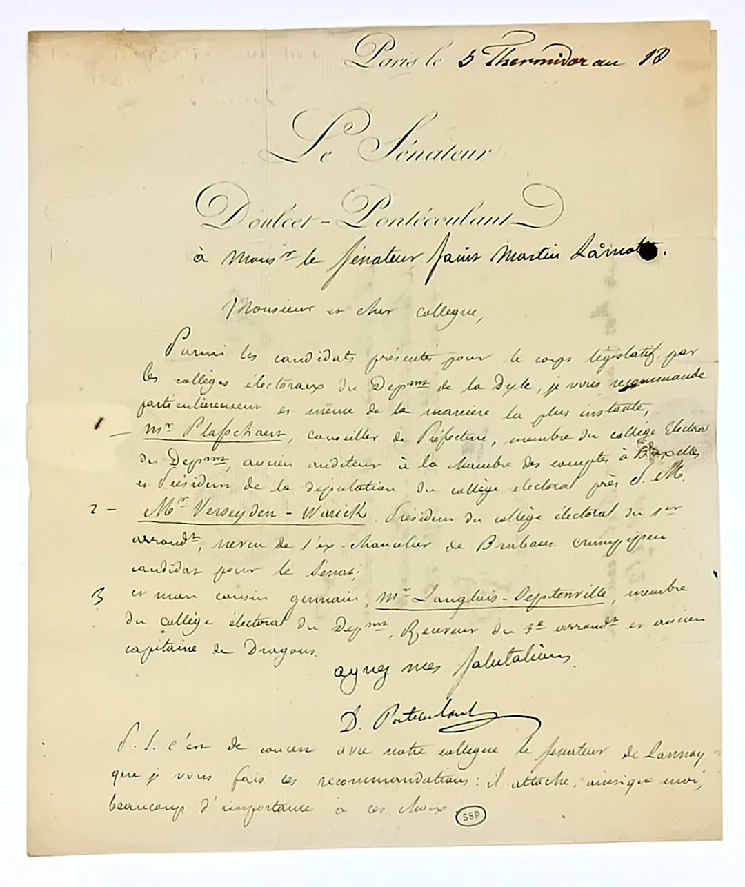 DOULCET-PONTÉCOULANT (Louis-Gustave, Count of) Caen, Calvado - Lot 357