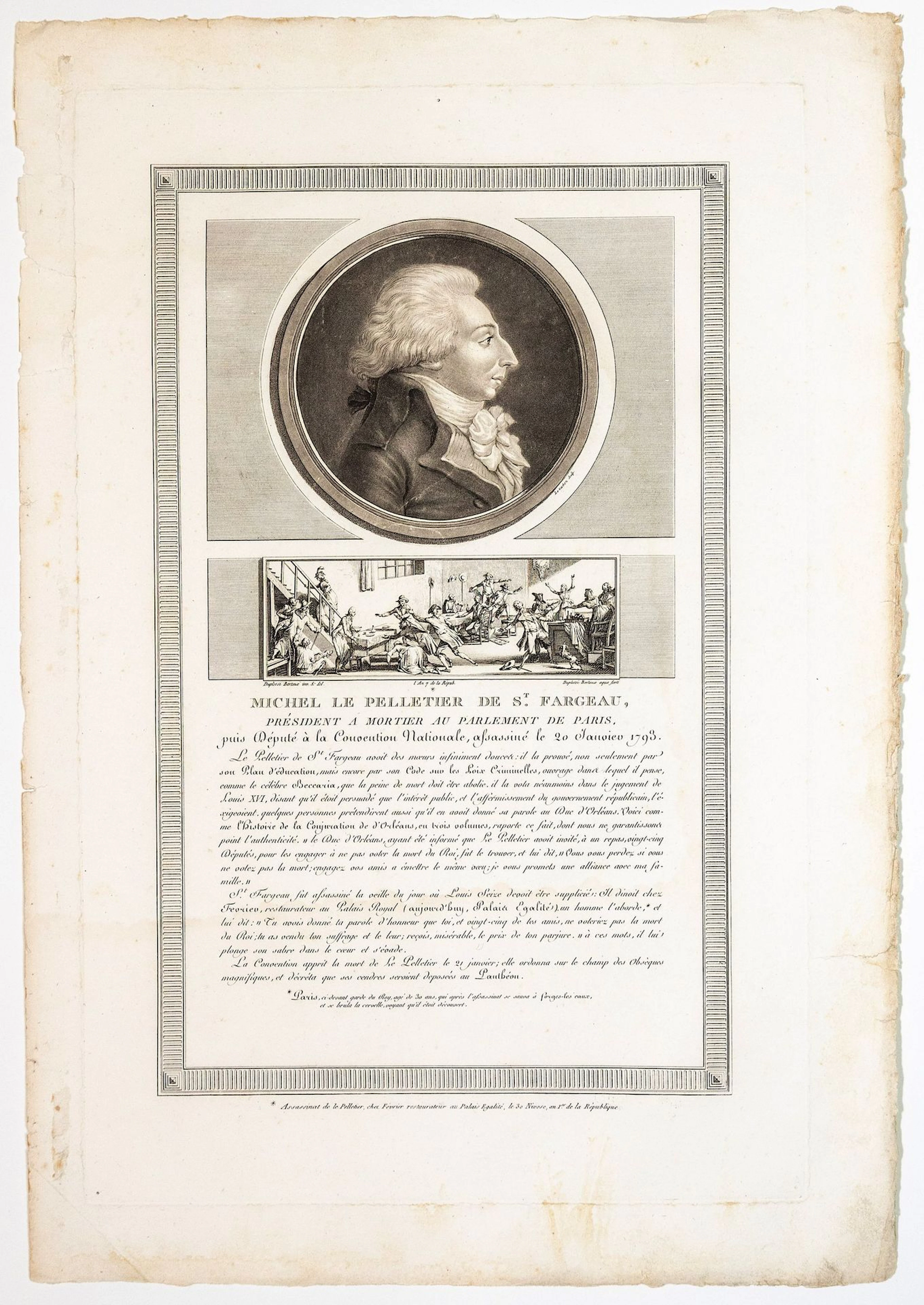 Michel LE PELLETIER DE ST FARGEAU, President wearing a judge - Lot 277