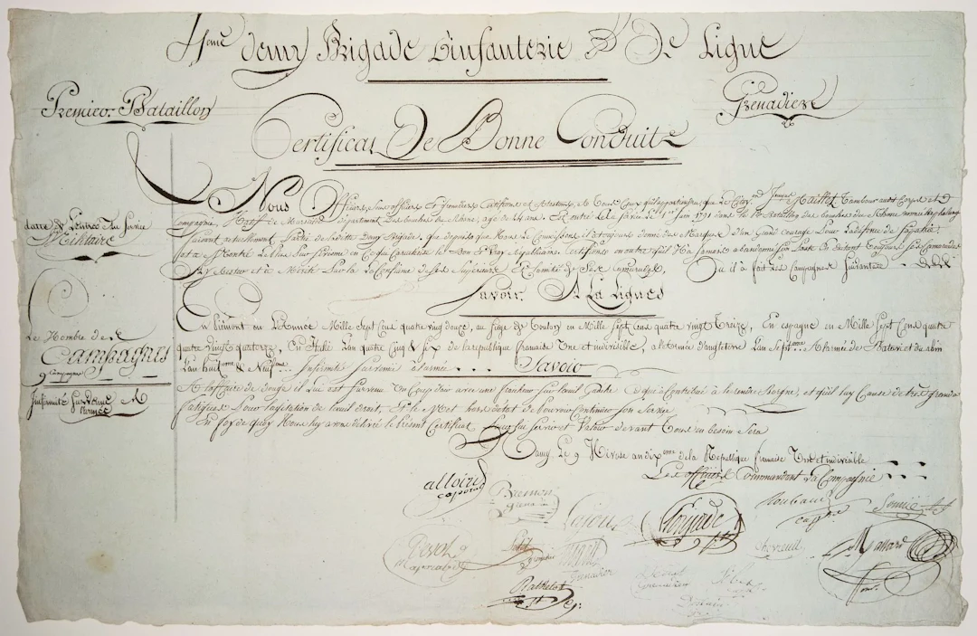 MEURTHE-ET-MOSELLE. 1801. Congé militaire d'un TAMBOUR, sign - Lot 318