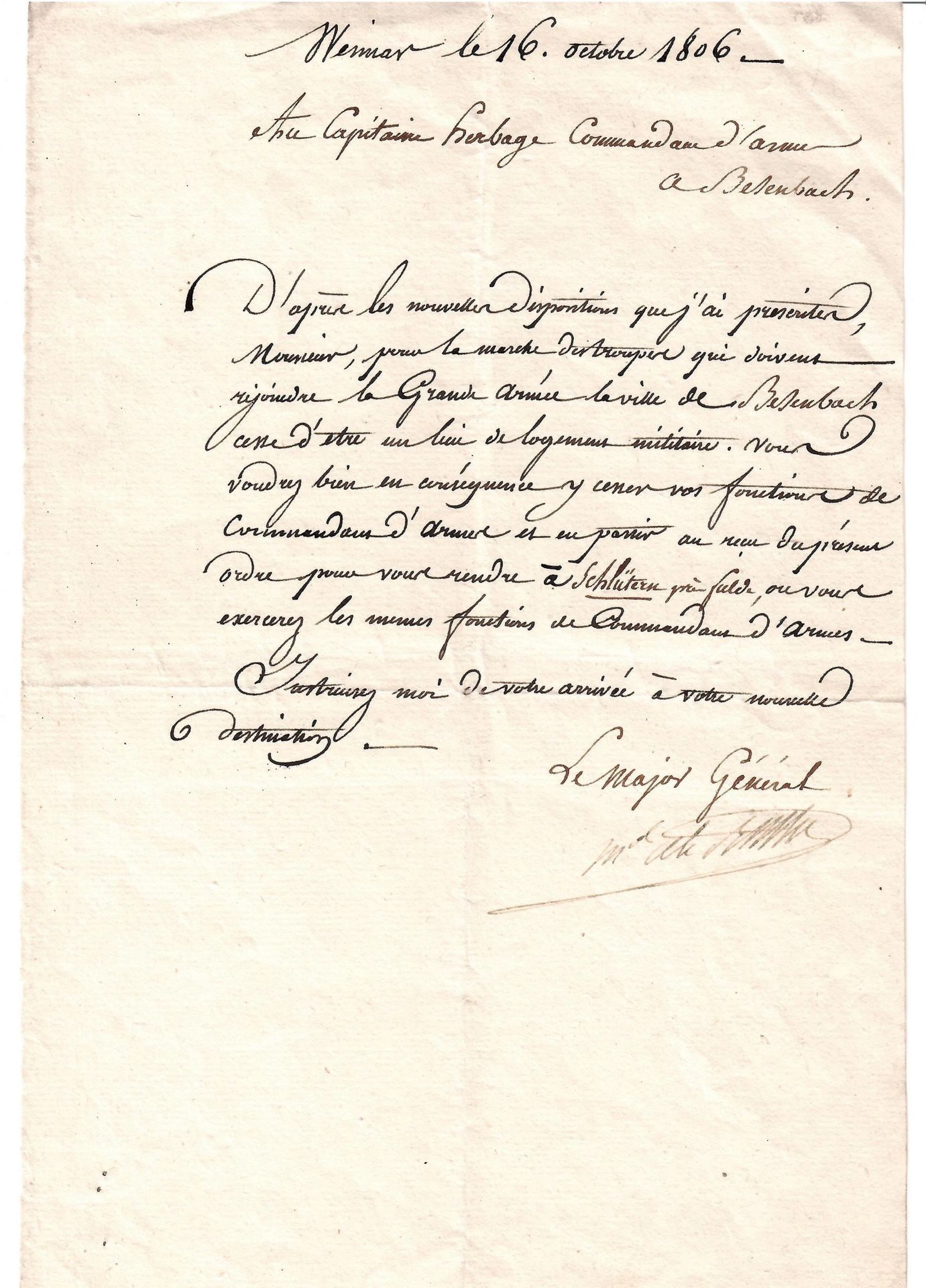 Louis-Alexandre BERTHIER (1753–1815), Prince of Neuchâtel an - Lot 365