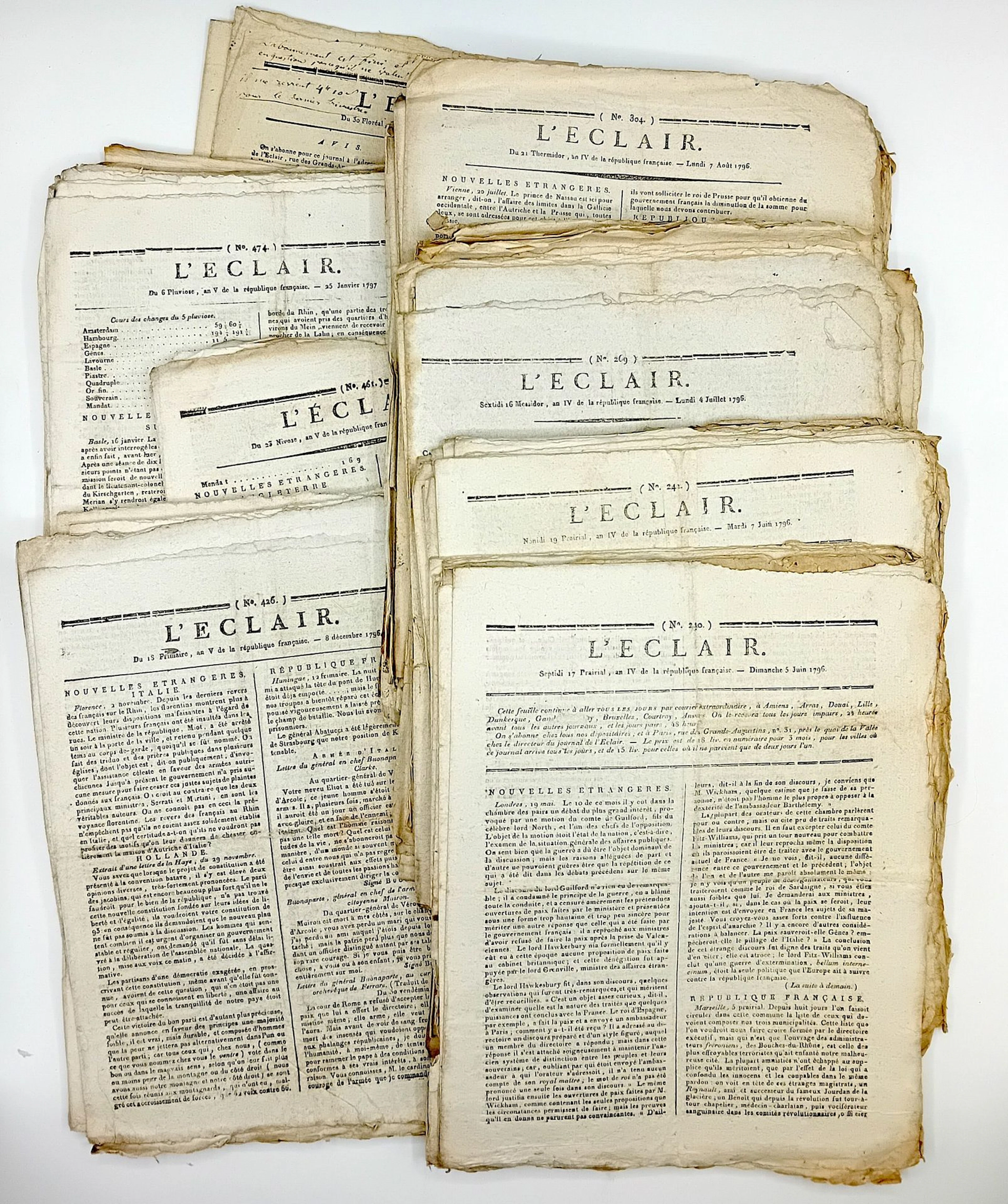 "L'ÉCLAIR." from the Imprimerie de Normant, editor of this n - Lot 307