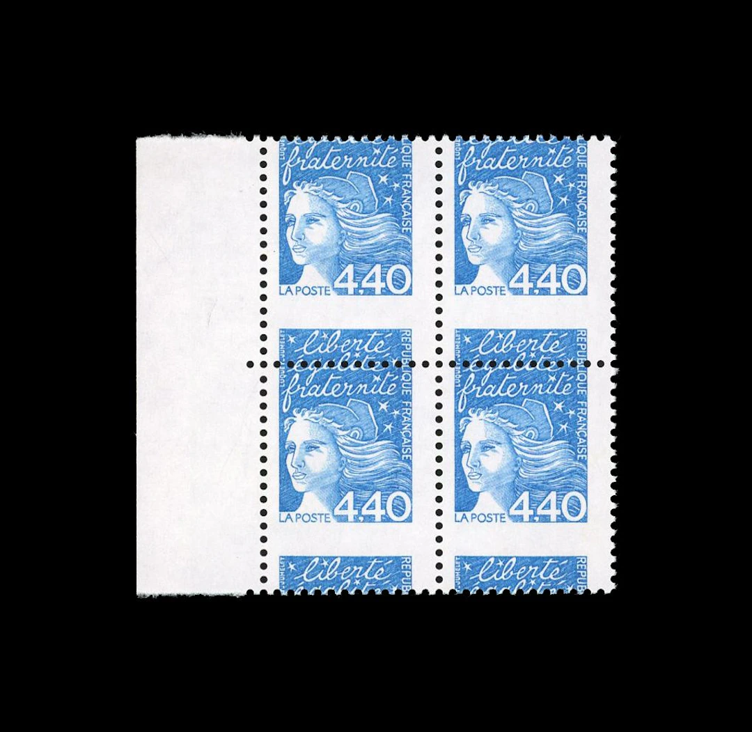 4f40. Blue. Luquet. Block of 4. saddle-stitched. + TVP Luque - Lot 110