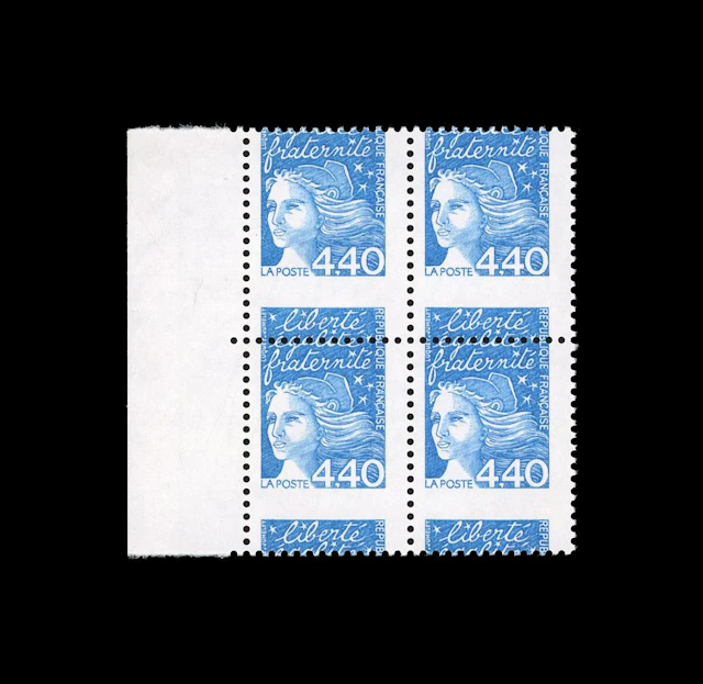 4f40. Blue. Luquet. Block of 4. saddle-stitched. + TVP Luque - Lot 110