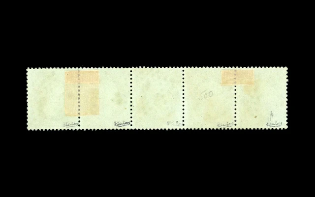 5c. Green. Obl. Band of 5. Rating: €1300. - Lot 88