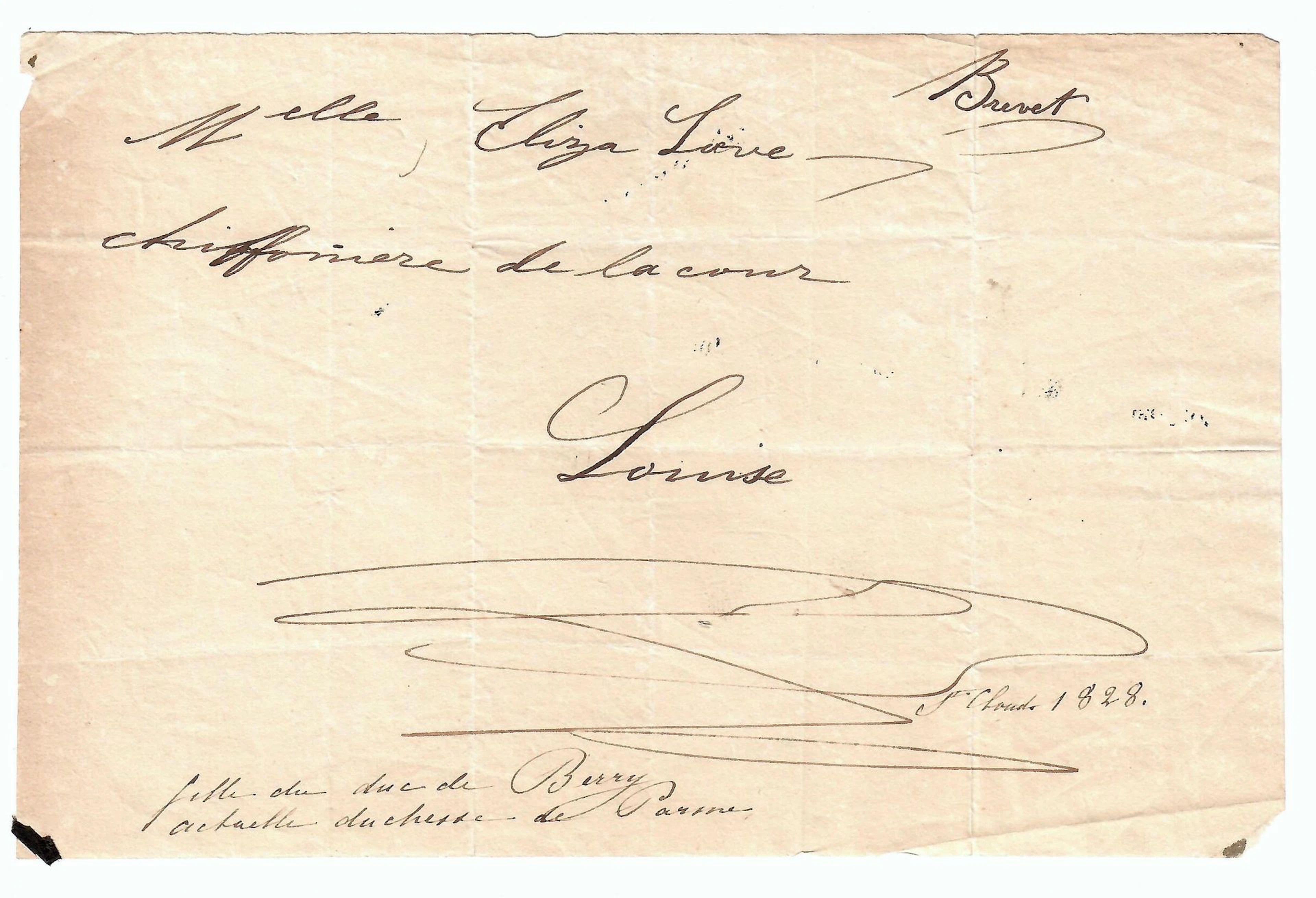 Louise de BERRY, DUCHESSE DE PARME. Louise Marie Thérèse d'A - Lot 551
