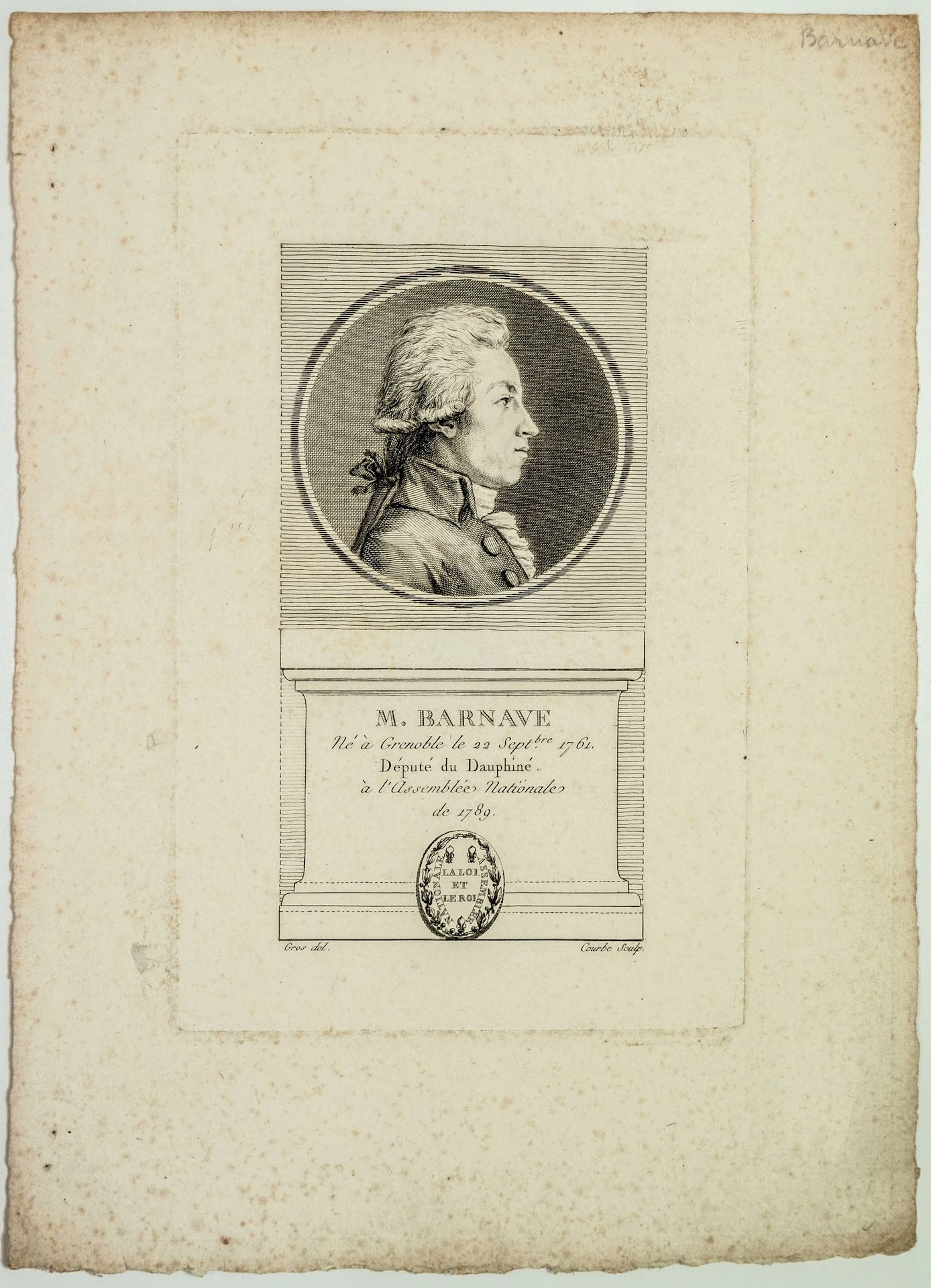 Antoine Pierre Joseph Marie BARNAVE, Dauphiné Deputy in 1789 - Lot 141