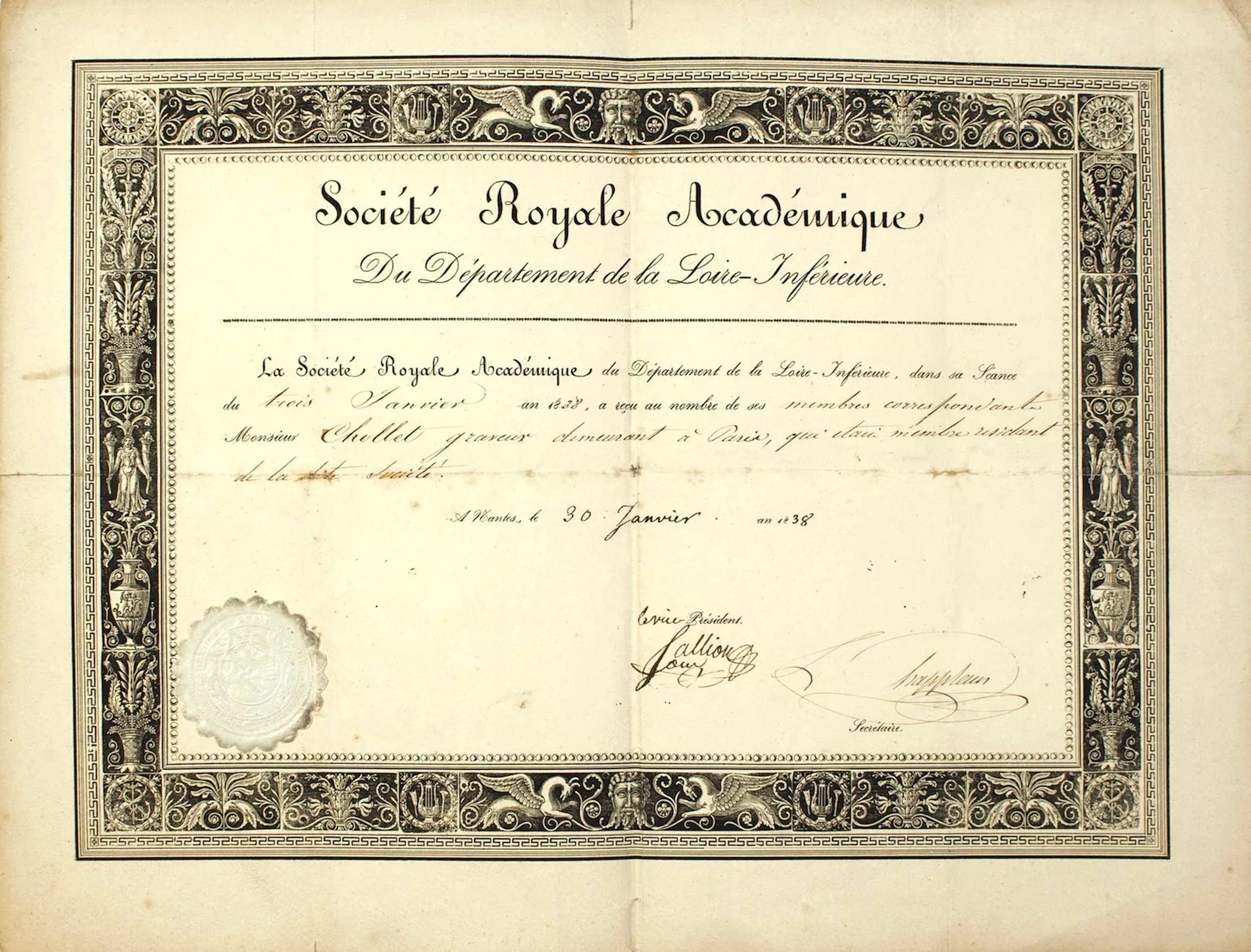 (LOIRE-ATLANTIQUE). SOCIÉTÉ ROYALE ACADÉMIQUE du Département - Lot 505