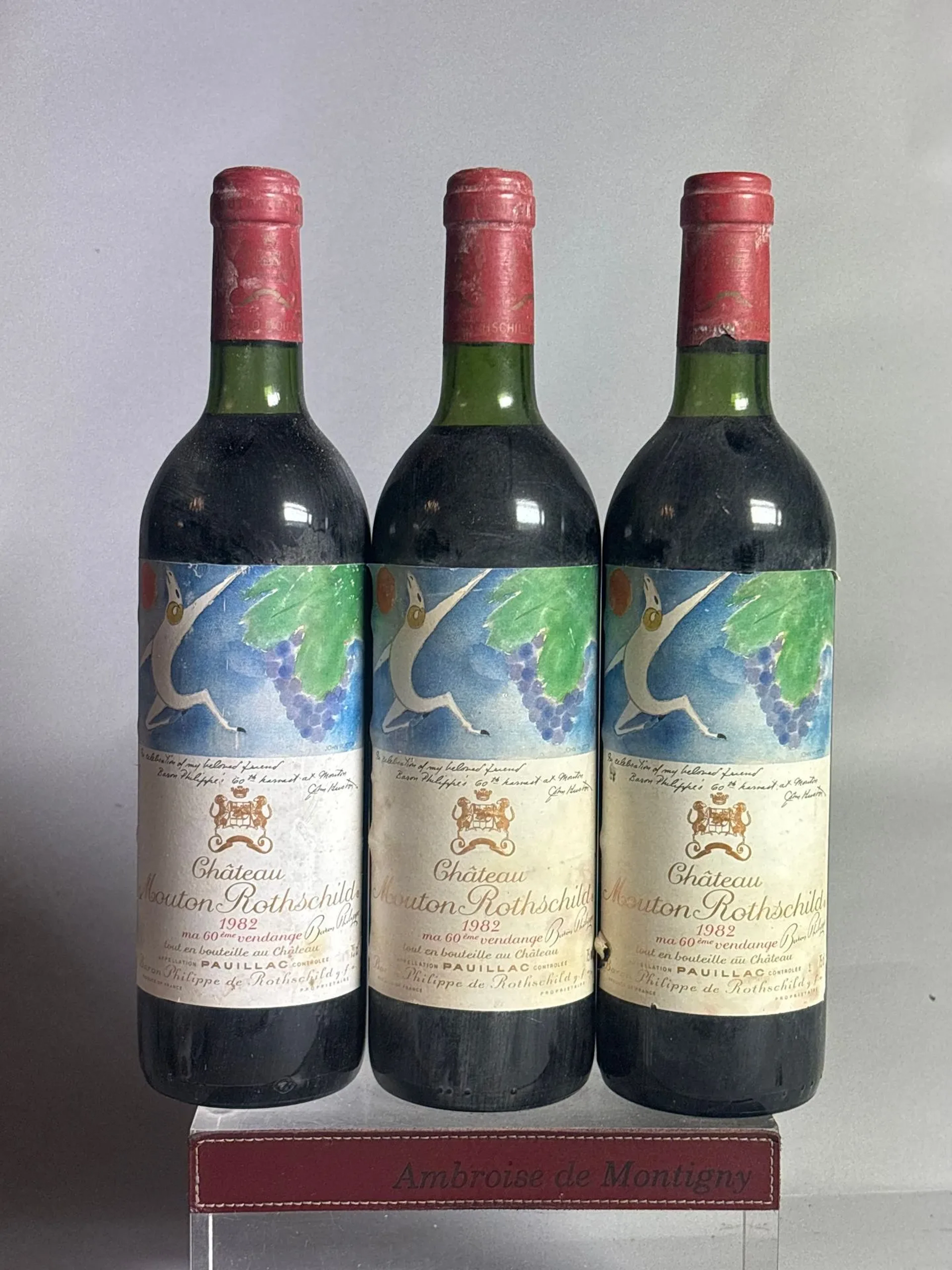3 Bottles of Château Mouton Rothschild 1982 - 1er GCC Pauill - Lot 66