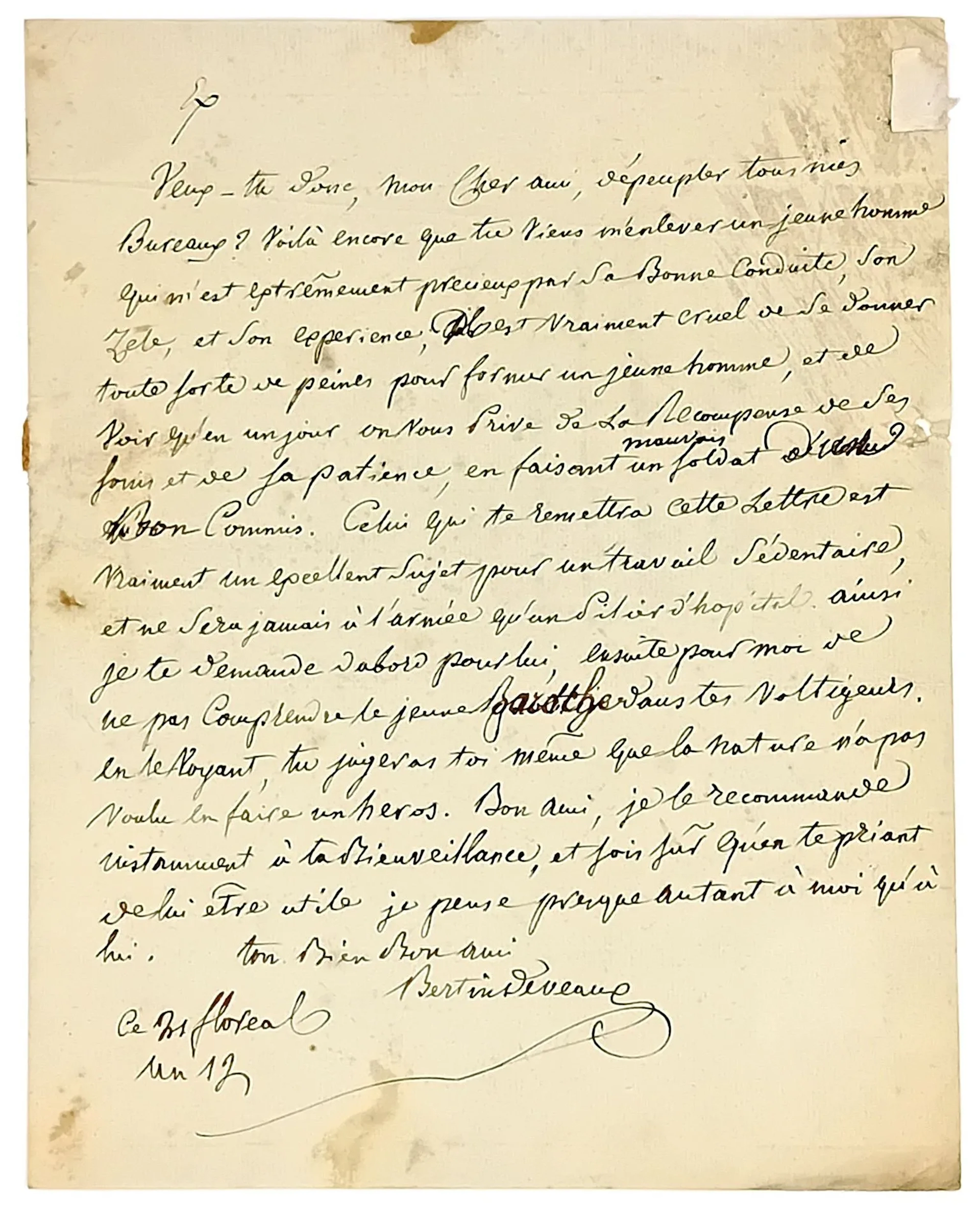 BERTIN DE VEAUX (Louis François) Paris 1771–1842—Journalist - Lot 348