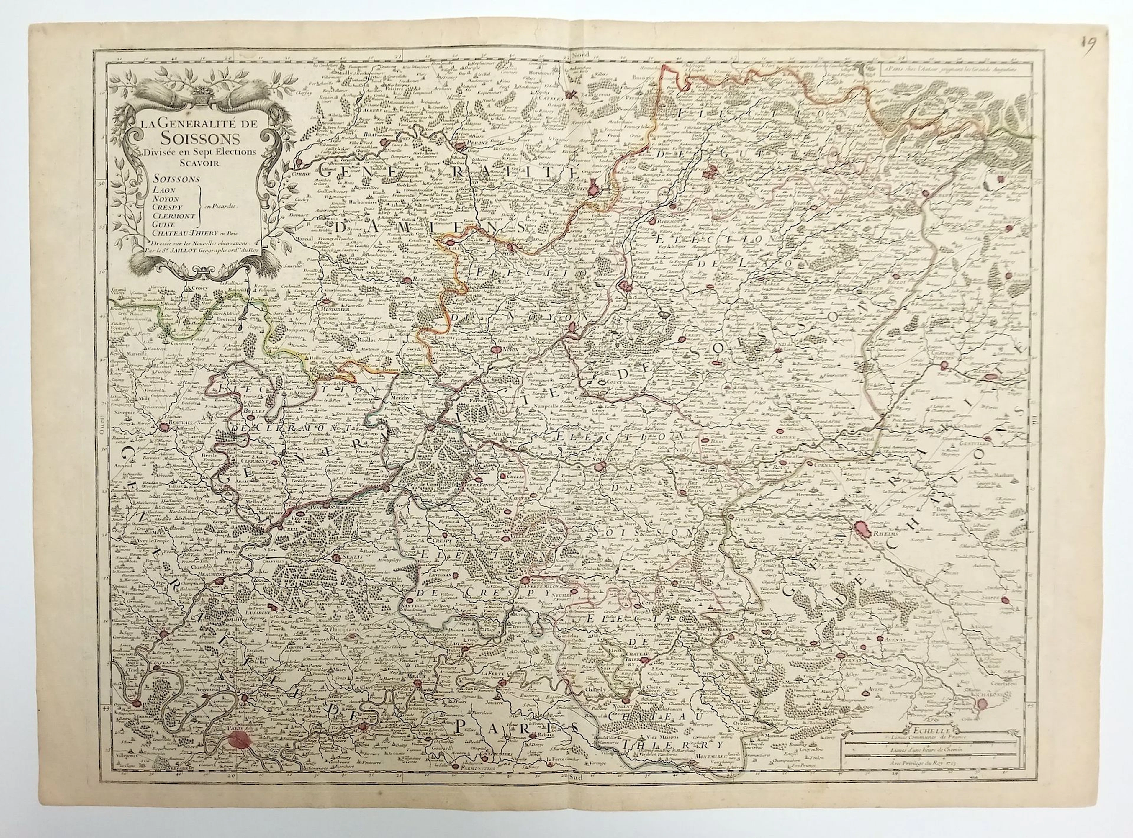 AISNE. OISE. "La Généralité de SOISSONS divisé Sept Élection - Lot 59