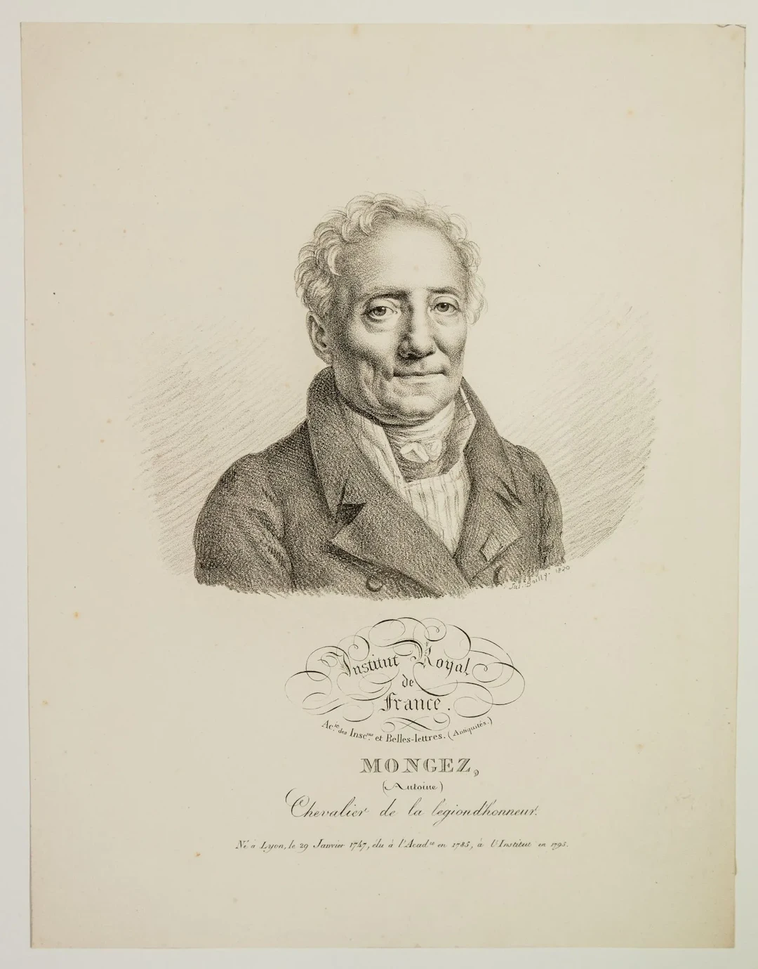 Antoine MONGEZ, of the Royal Institute of France. (Lyon (69) - Lot 435