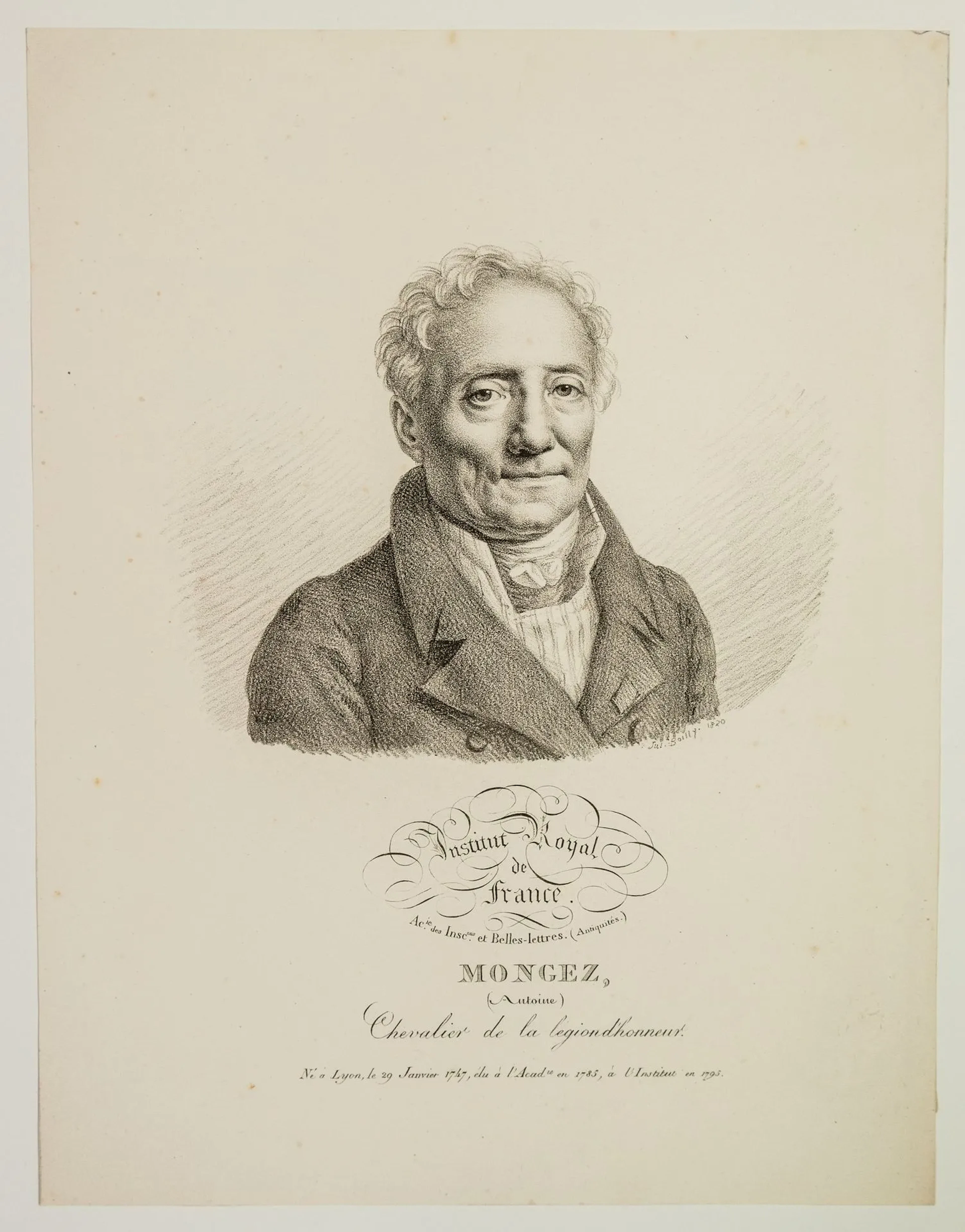 Antoine MONGEZ, of the Royal Institute of France. (Lyon (69) - Lot 435