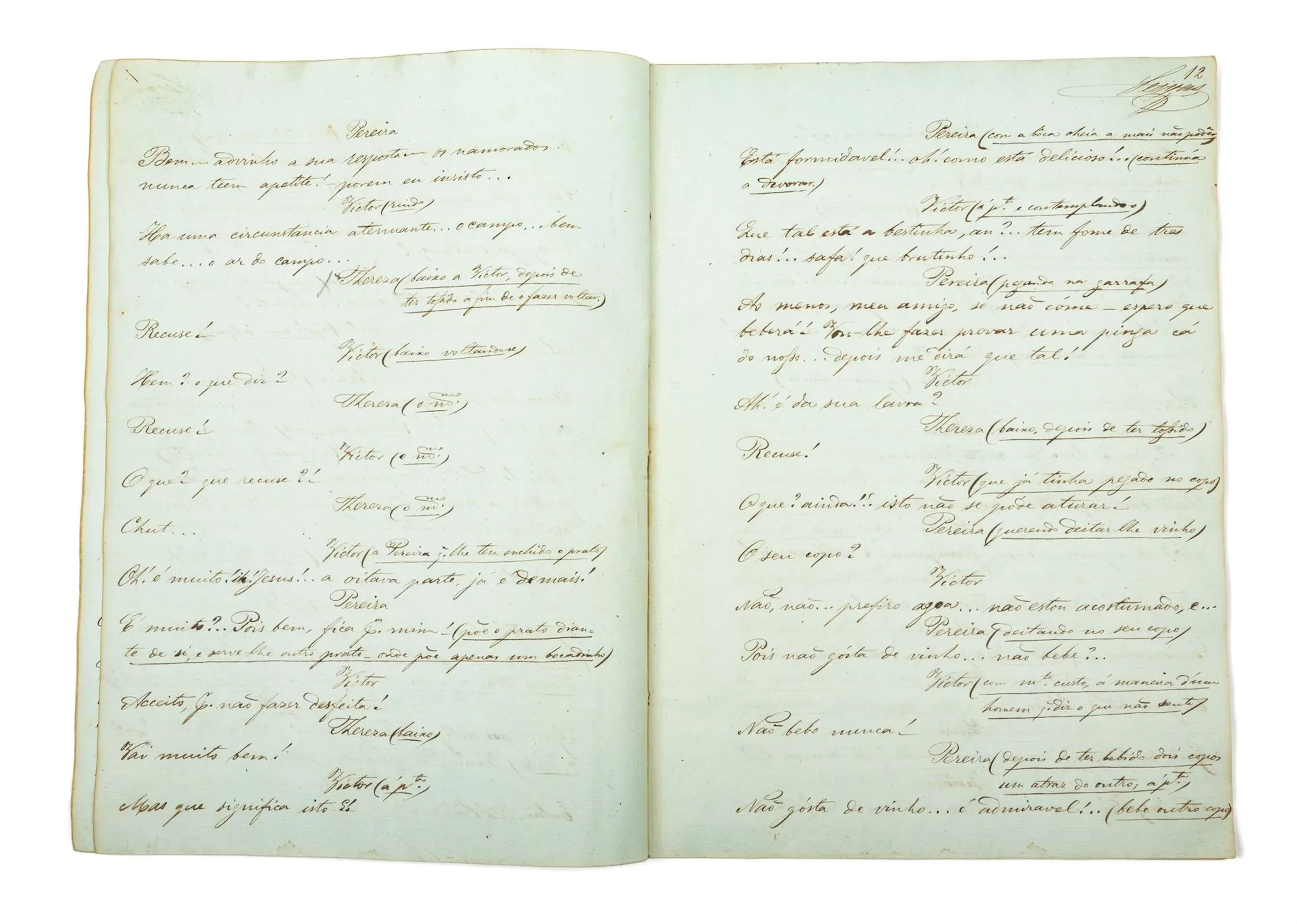 Eight Portuguese manuscripts: 1- Play entitled Que bom pai!. - Lot 109