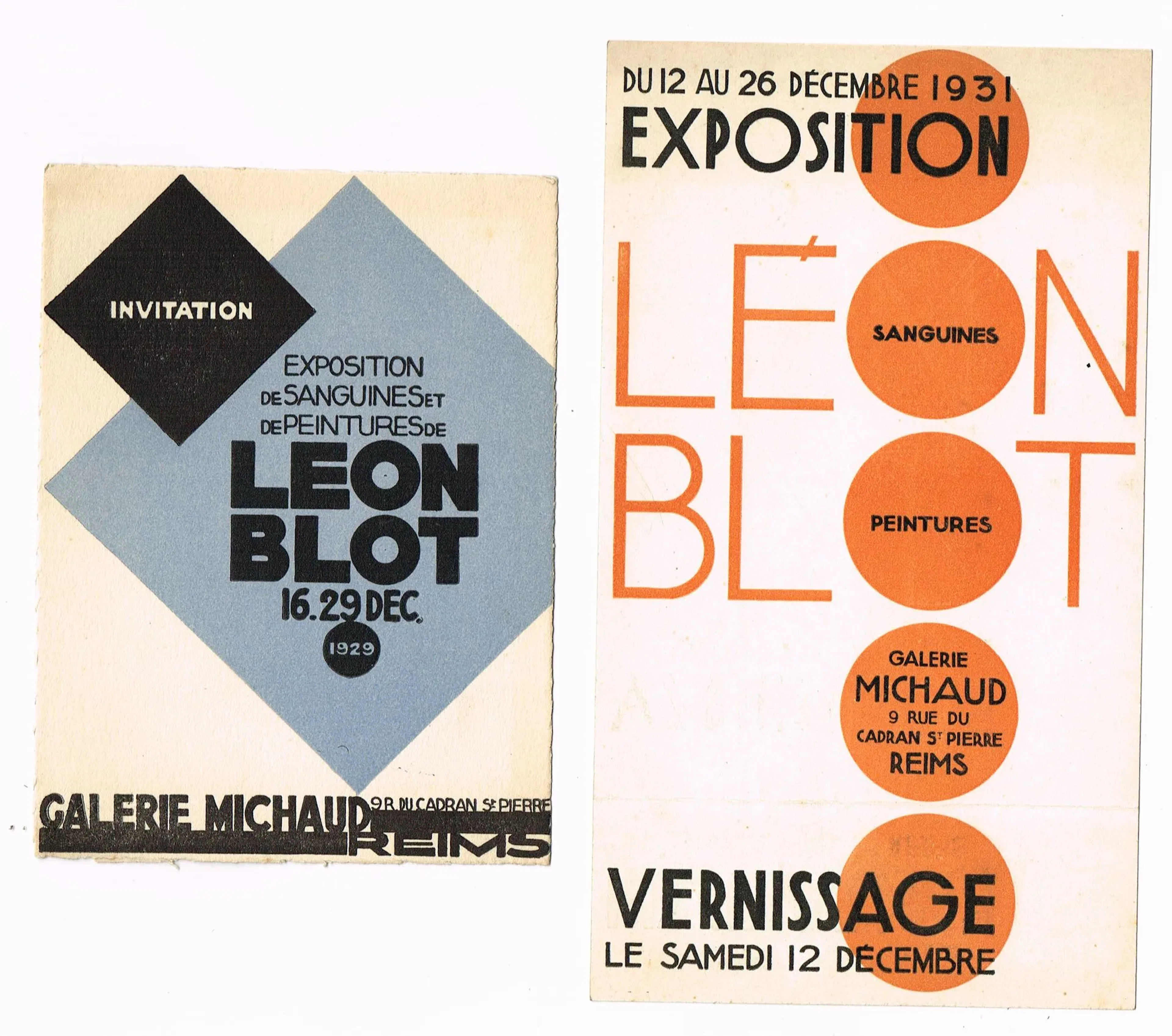 REIMS (Marne) / Set of 28 invitations to painting exhibition - Lot 184