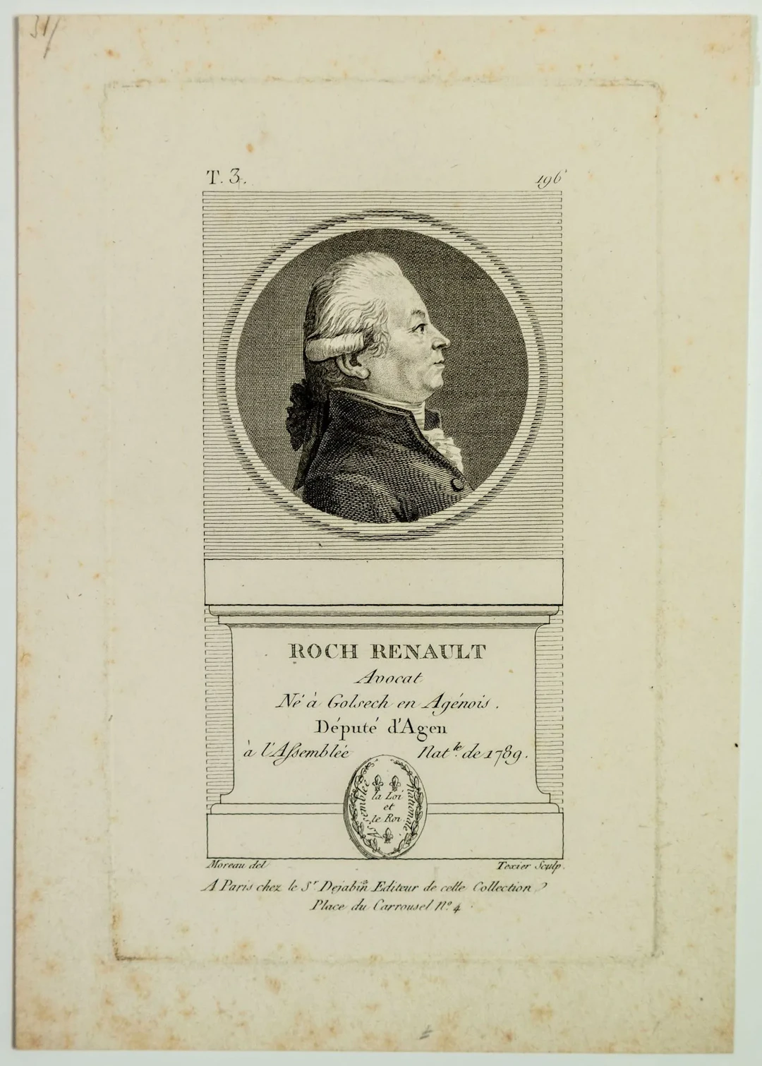 Roch RENAULT, Lawyer, Deputy for AGEN in the National Assemb - Lot 176